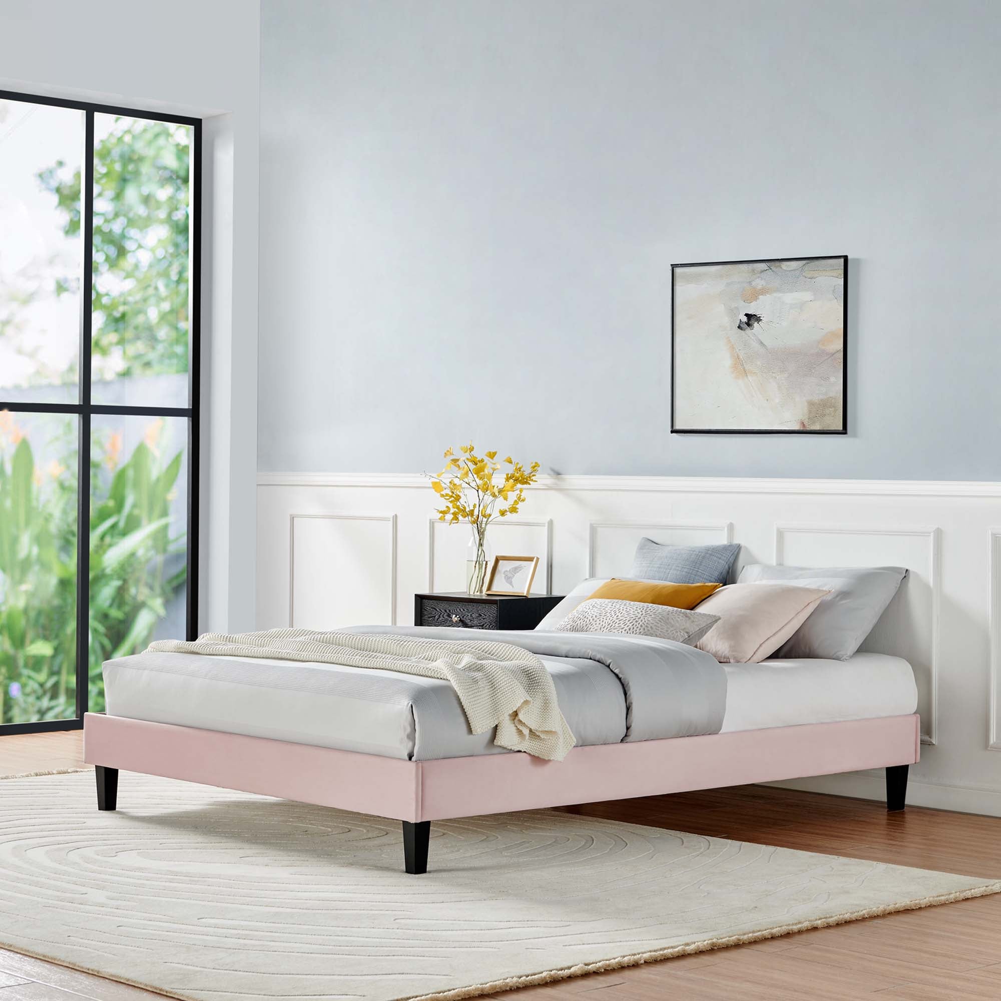 Modway Reign Performance Velvet Full Platform Bed Frame