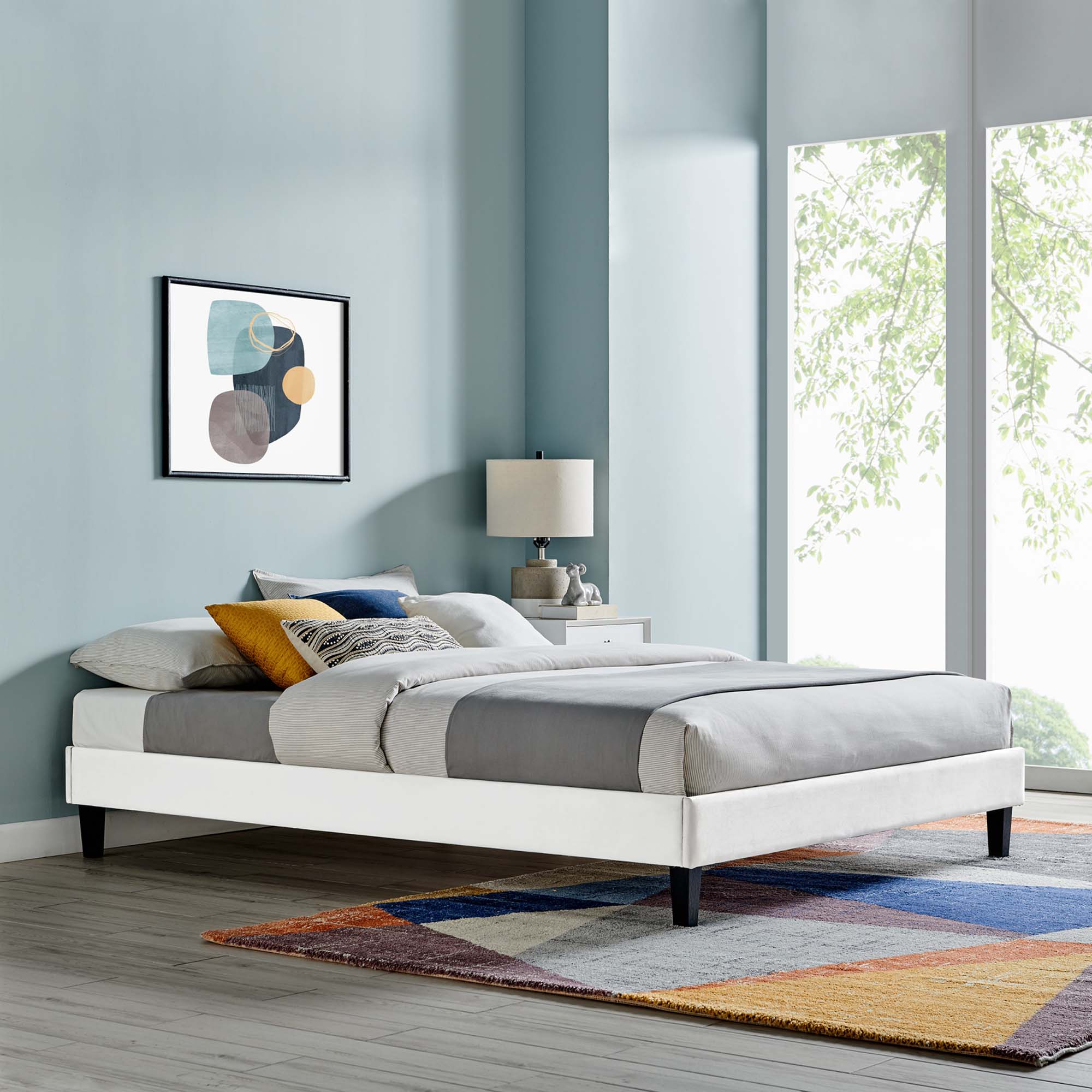 Modway Reign Performance Velvet Full Platform Bed Frame