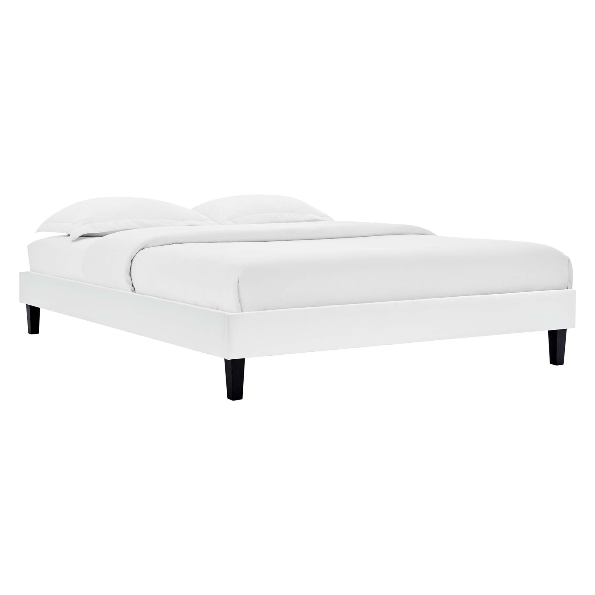 Modway Alessi Tapered Wood Leg Performance Velvet Queen Platform Bed