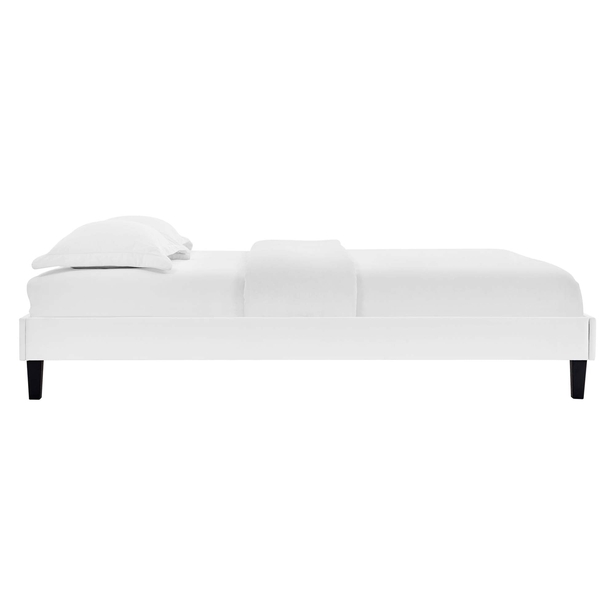 Modway Alessi Tapered Wood Leg Performance Velvet Queen Platform Bed