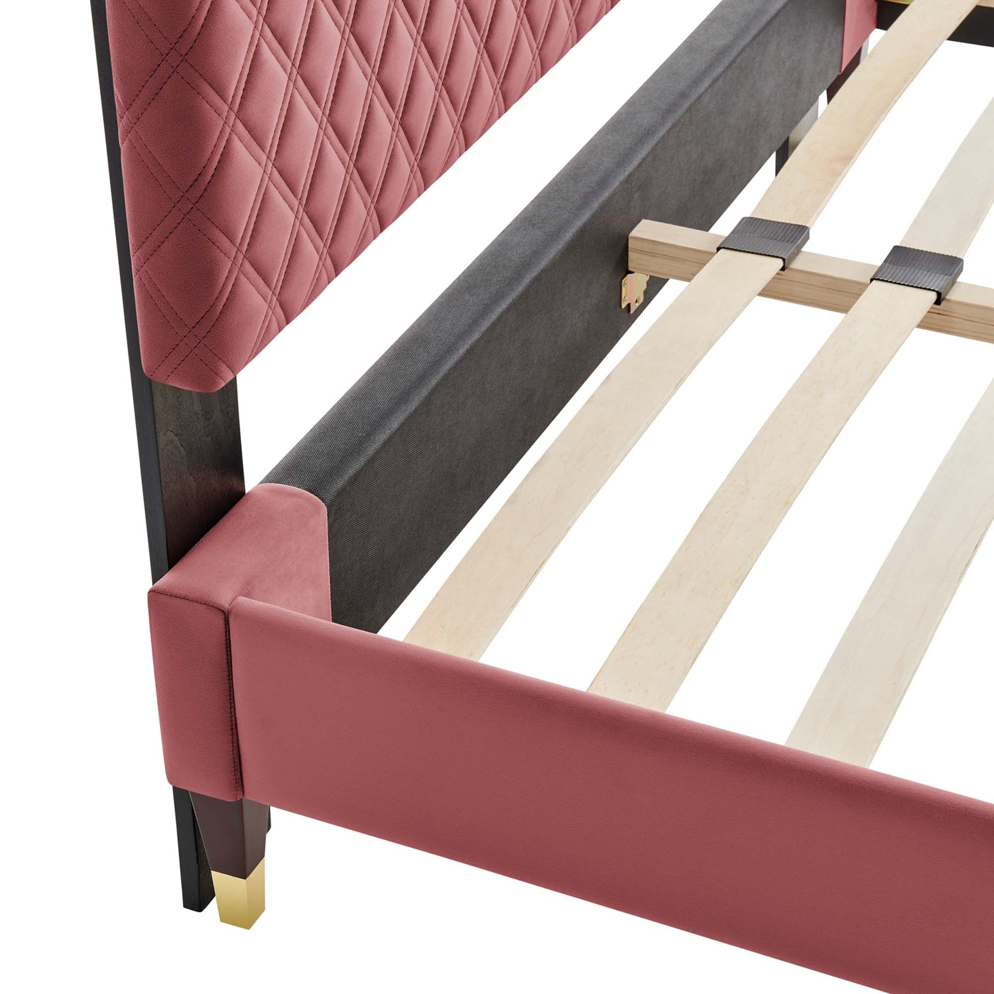 Modway Harlow Performance Velvet Queen Platform Bed Frame