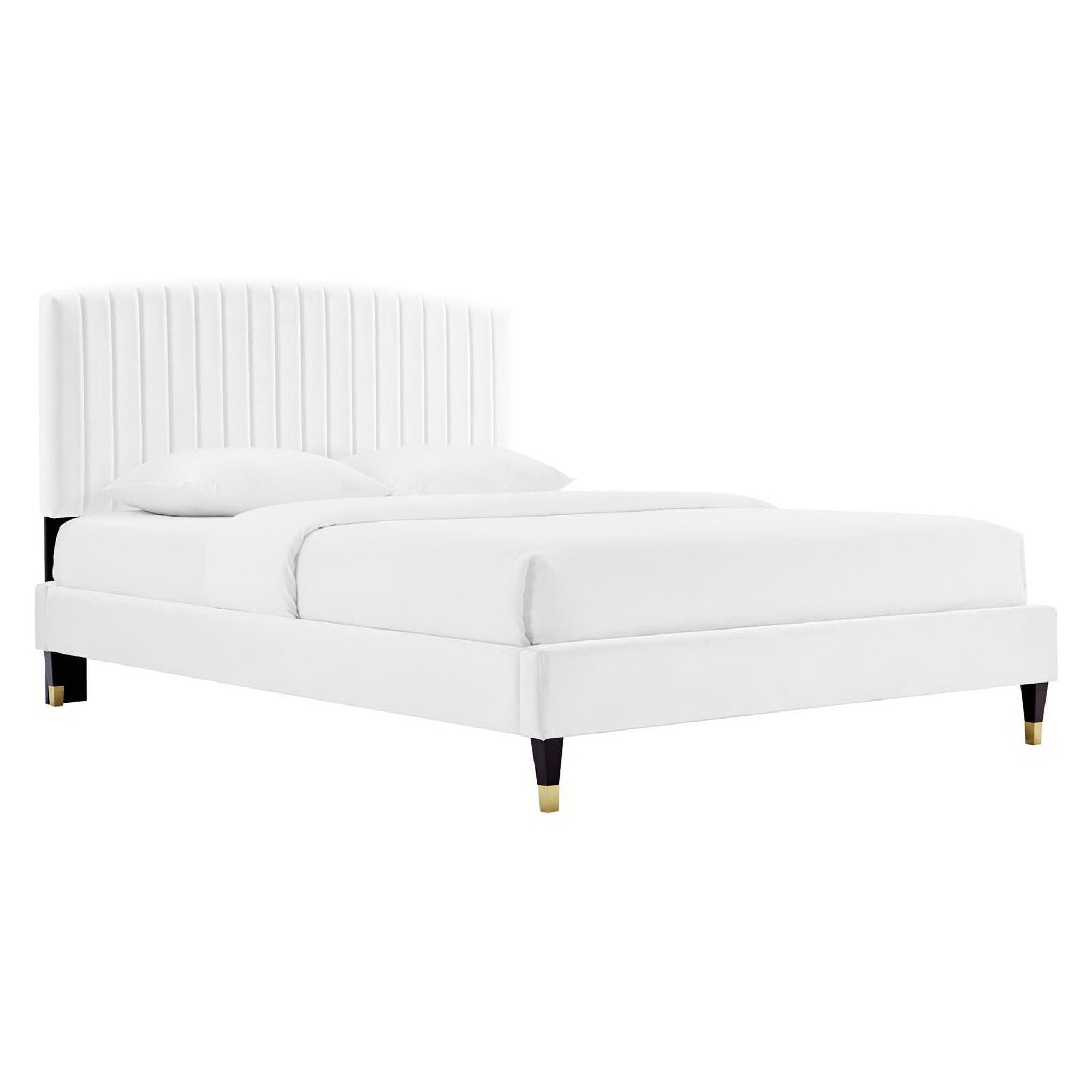 Modway Alessi Performance Velvet Queen Platform Bed