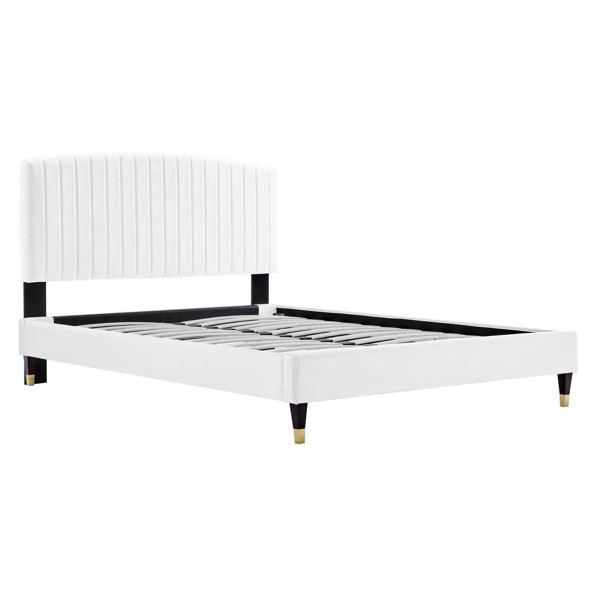 Modway Alessi Performance Velvet Queen Platform Bed