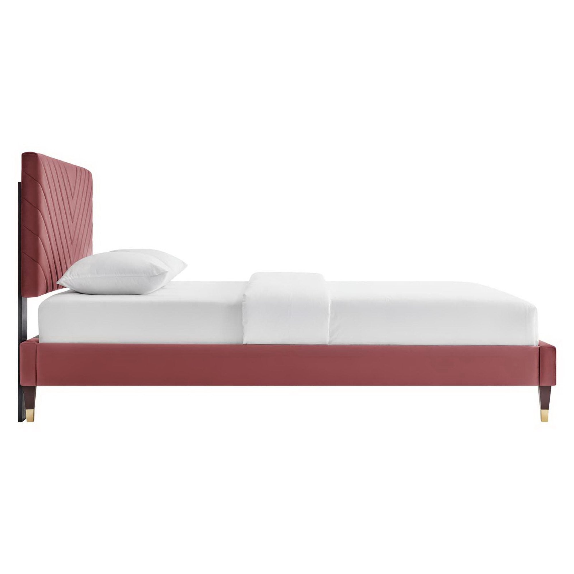 Modway Roxanne Performance Velvet Queen Platform Bed