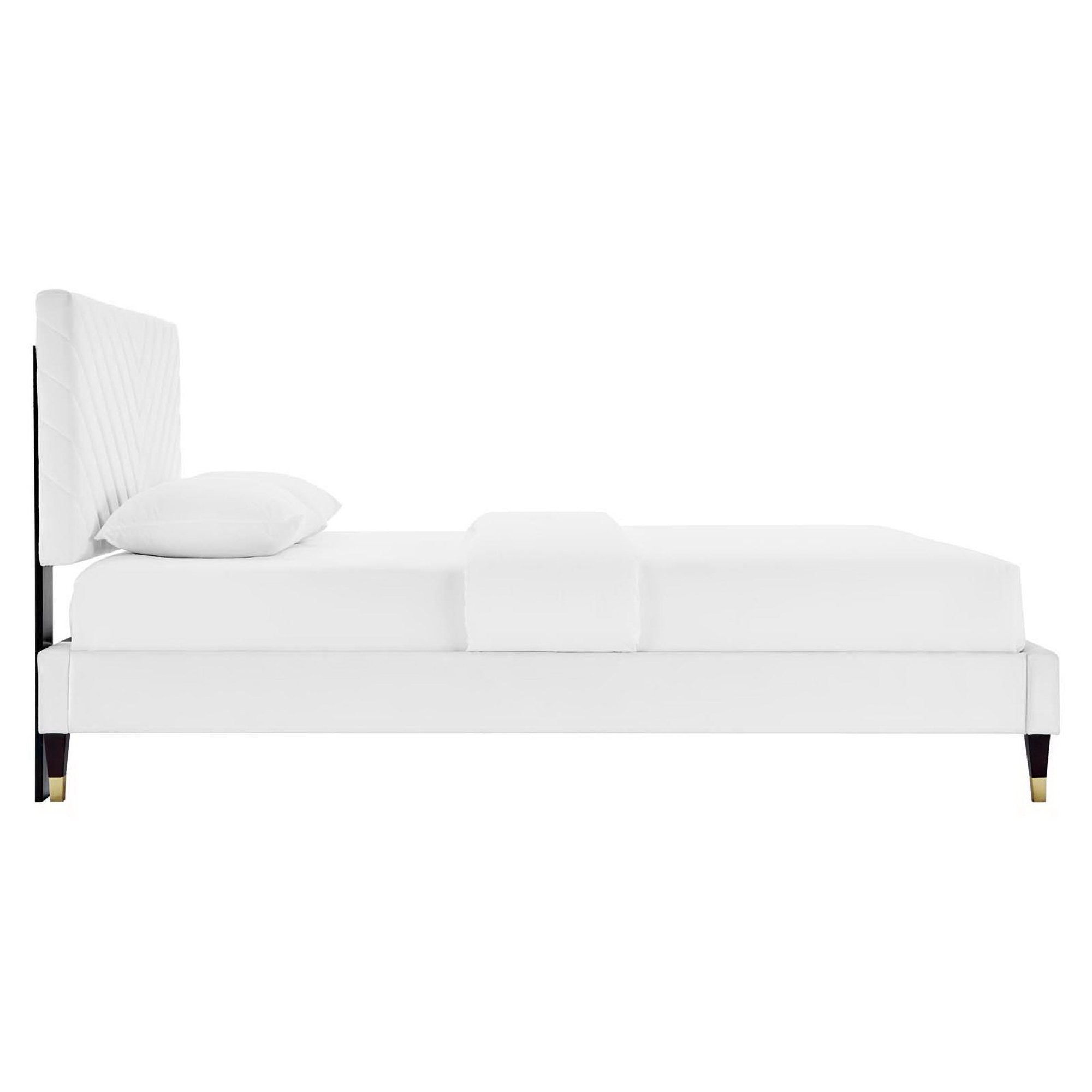 Modway Roxanne Performance Velvet Queen Platform Bed