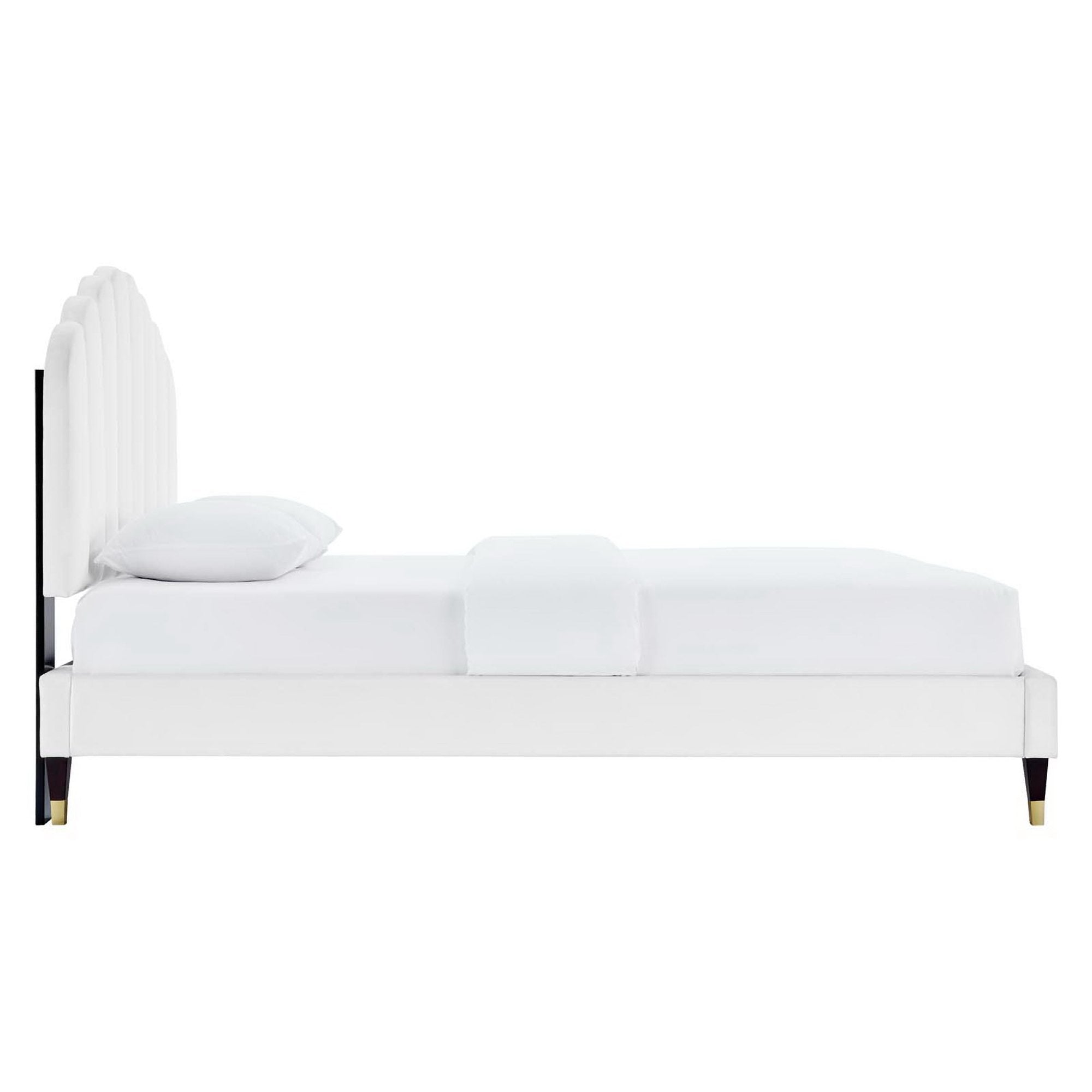 Modway Daisy Performance Velvet Queen Platform Bed