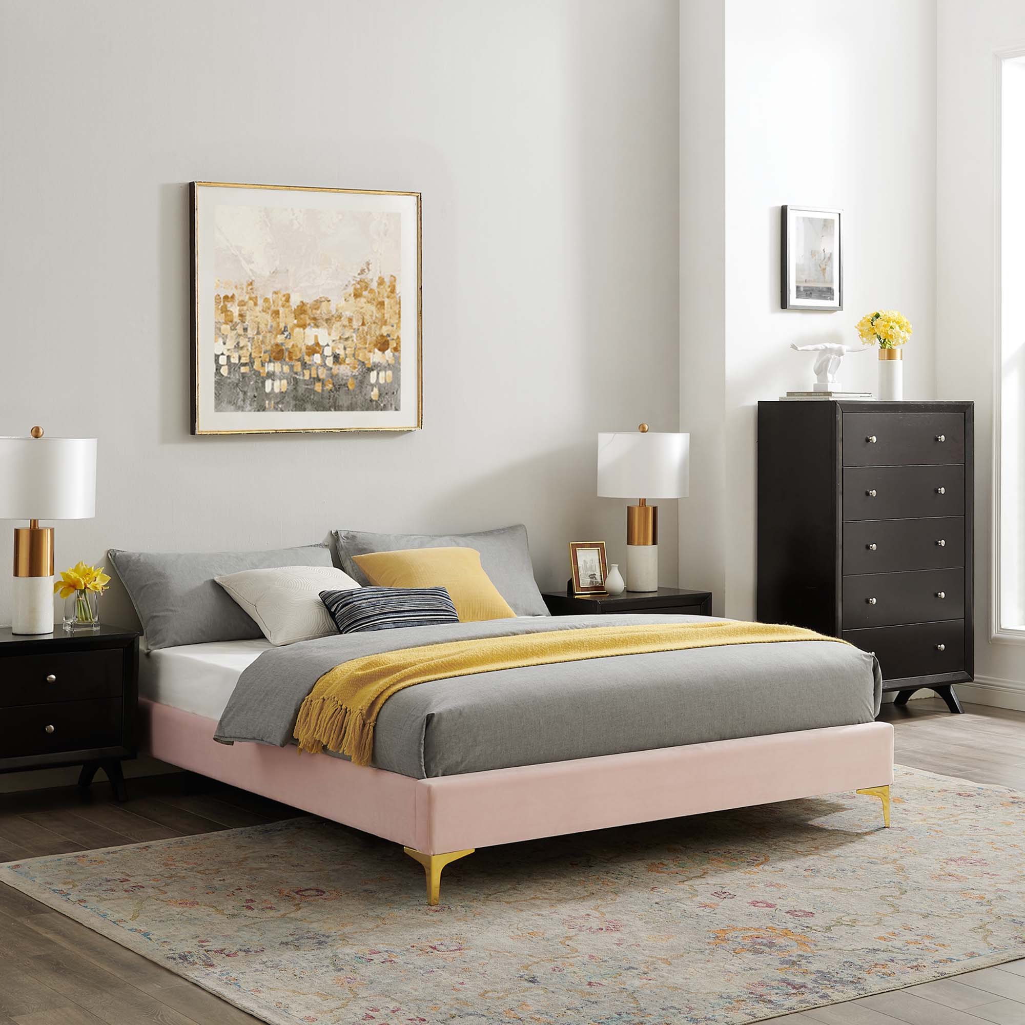 Modway Sutton Performance Velvet Full Bed Frame