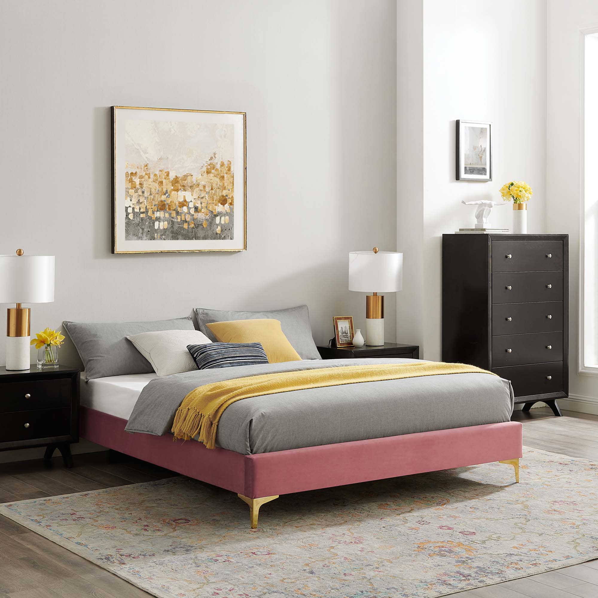 Modway Sutton Performance Velvet King Bed Frame