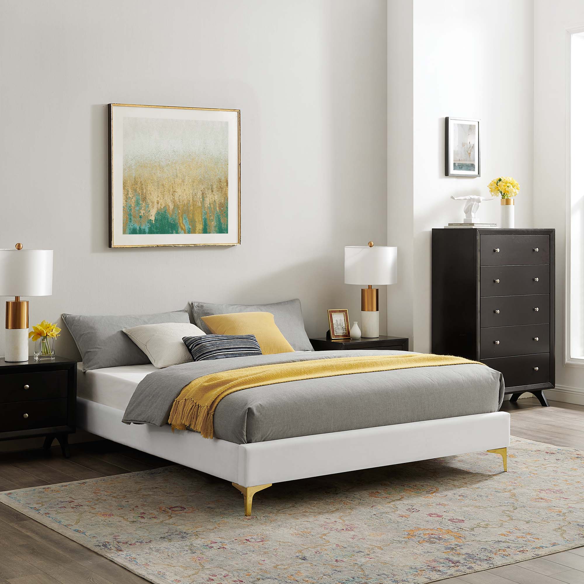 Modway Sutton Performance Velvet King Bed Frame