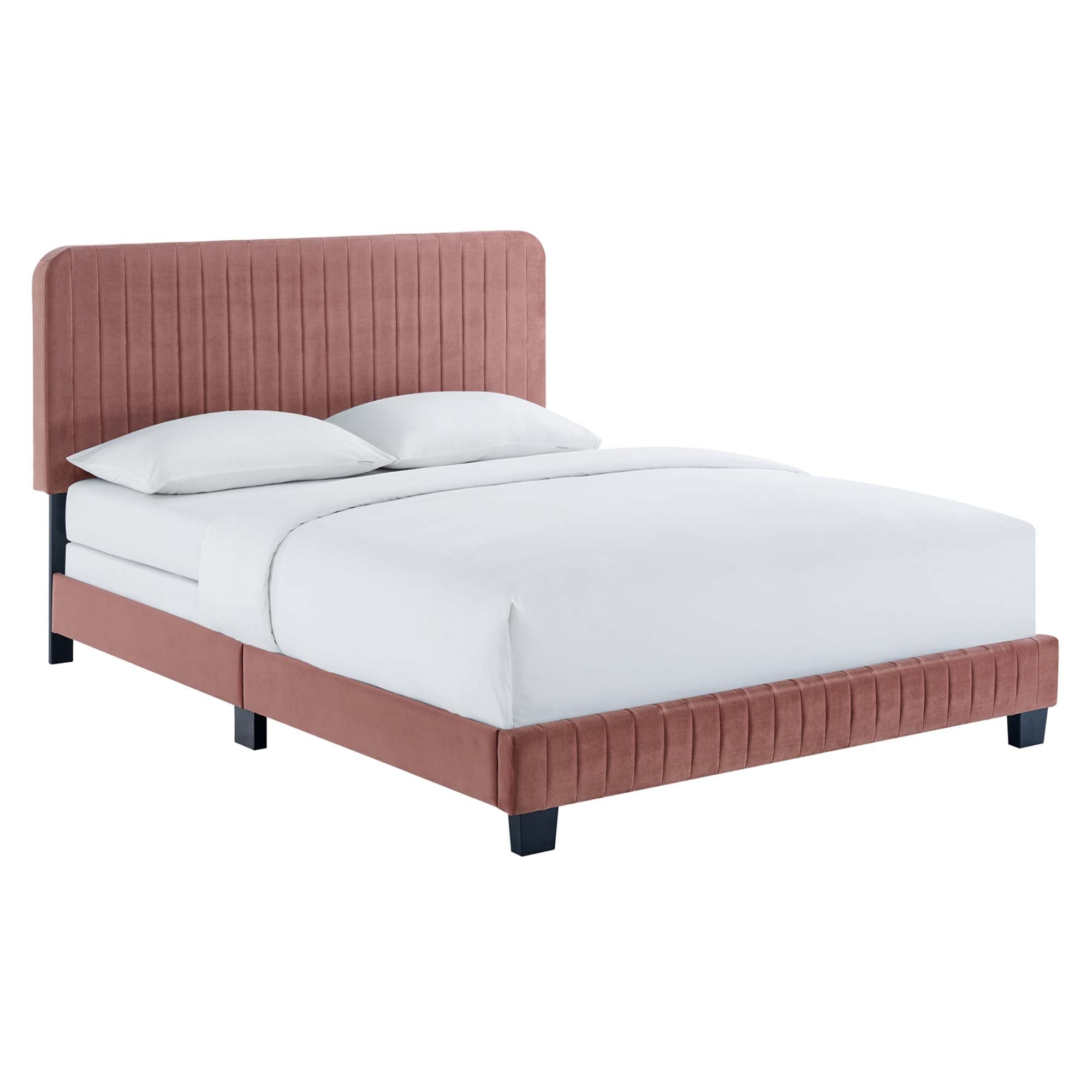 Modway Celine Channel Tufted Performance Velvet Twin Bed
