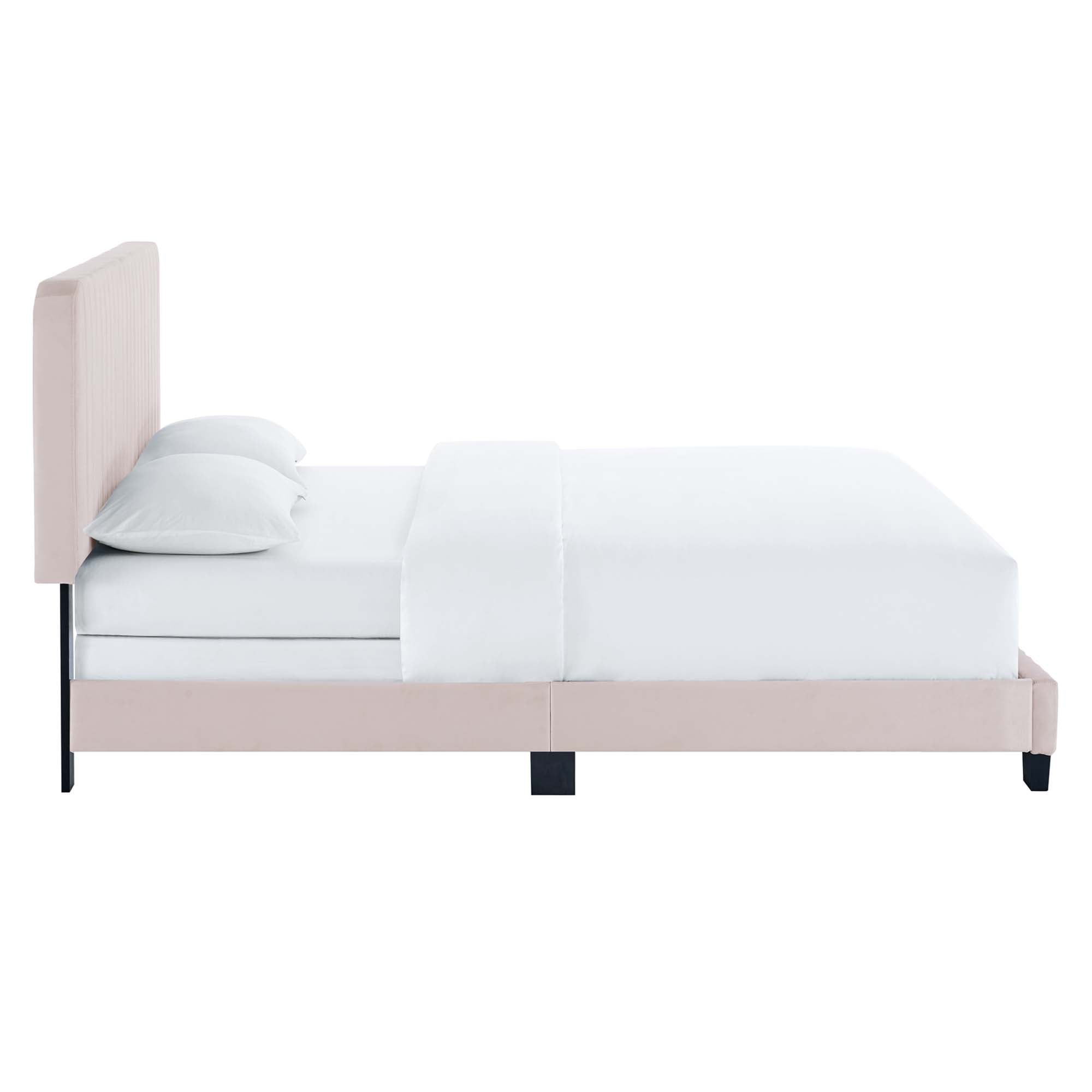 Modway Celine Channel Tufted Performance Velvet Twin Bed