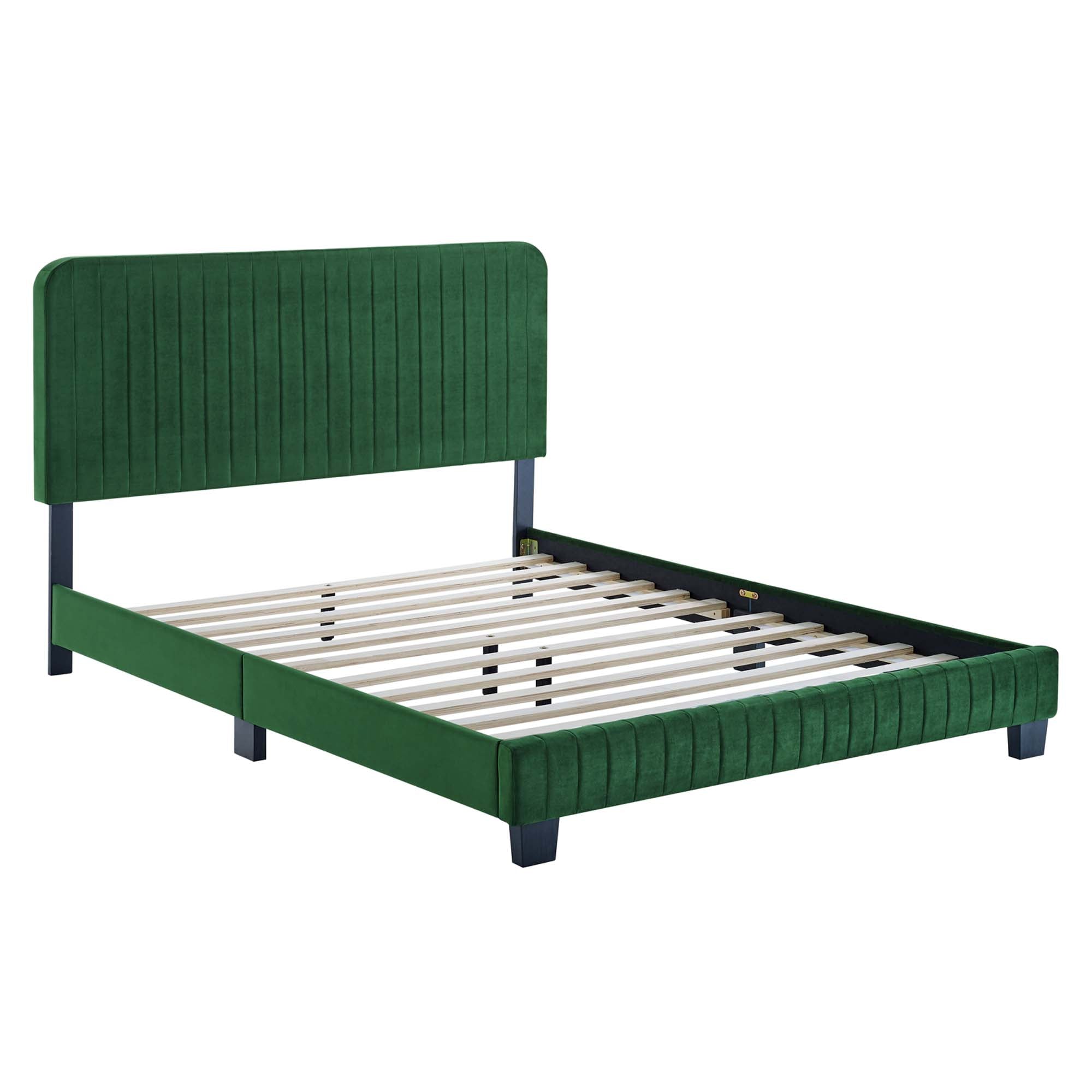 Modway Celine Channel Tufted Performance Velvet King Platform Bed