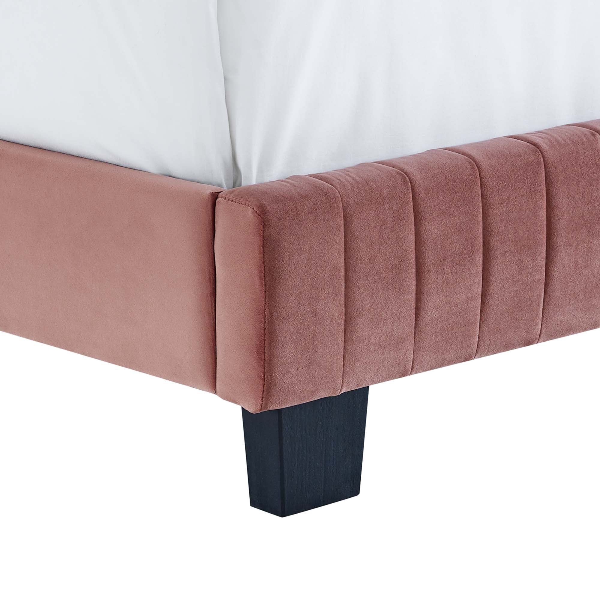 Modway Celine Channel Tufted Performance Velvet Queen Platform Bed