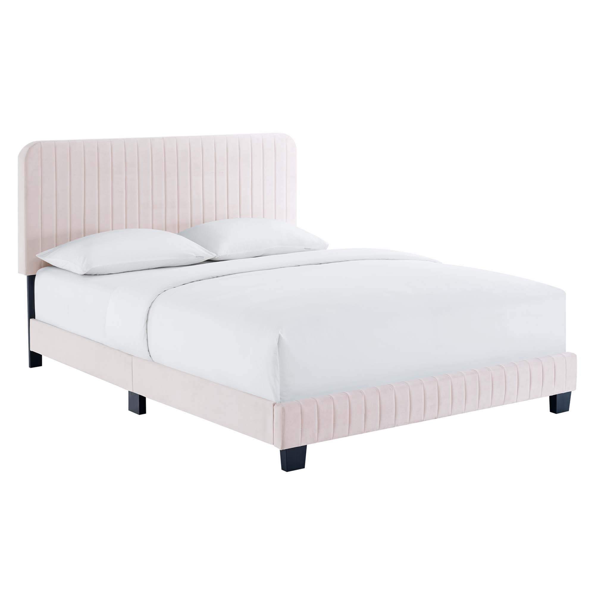 Modway Celine Channel Tufted Performance Velvet Queen Platform Bed