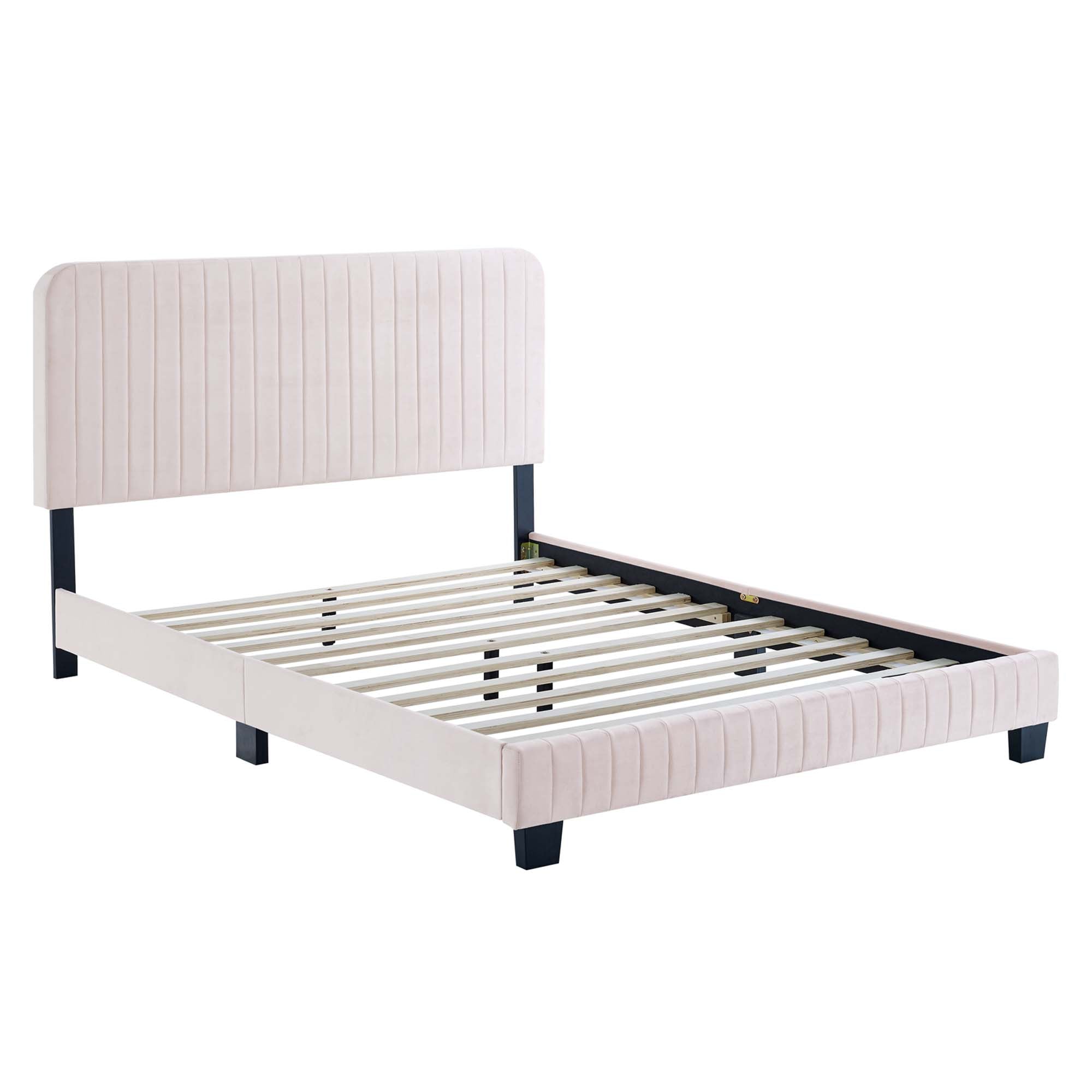 Modway Celine Channel Tufted Performance Velvet Queen Platform Bed