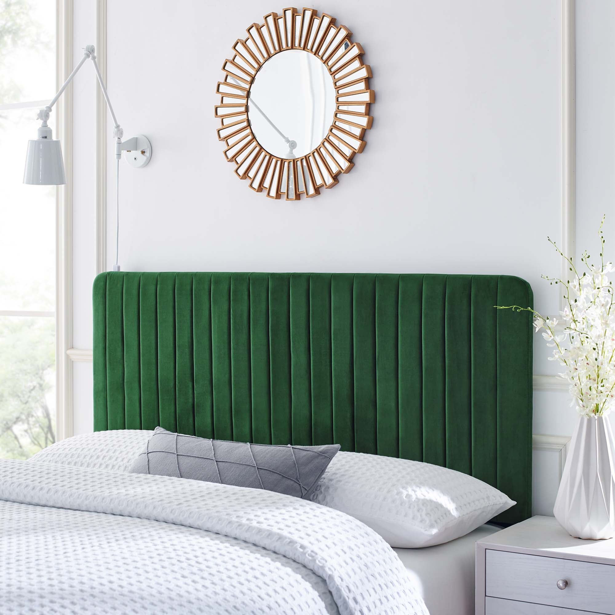 Modway Milenna Channel Tufted Performance Velvet Twin Headboard