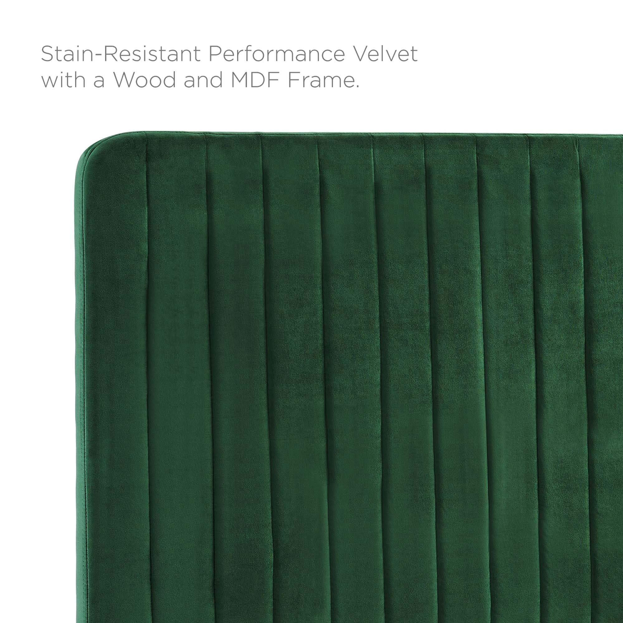Modway Milenna Channel Tufted Performance Velvet Twin Headboard