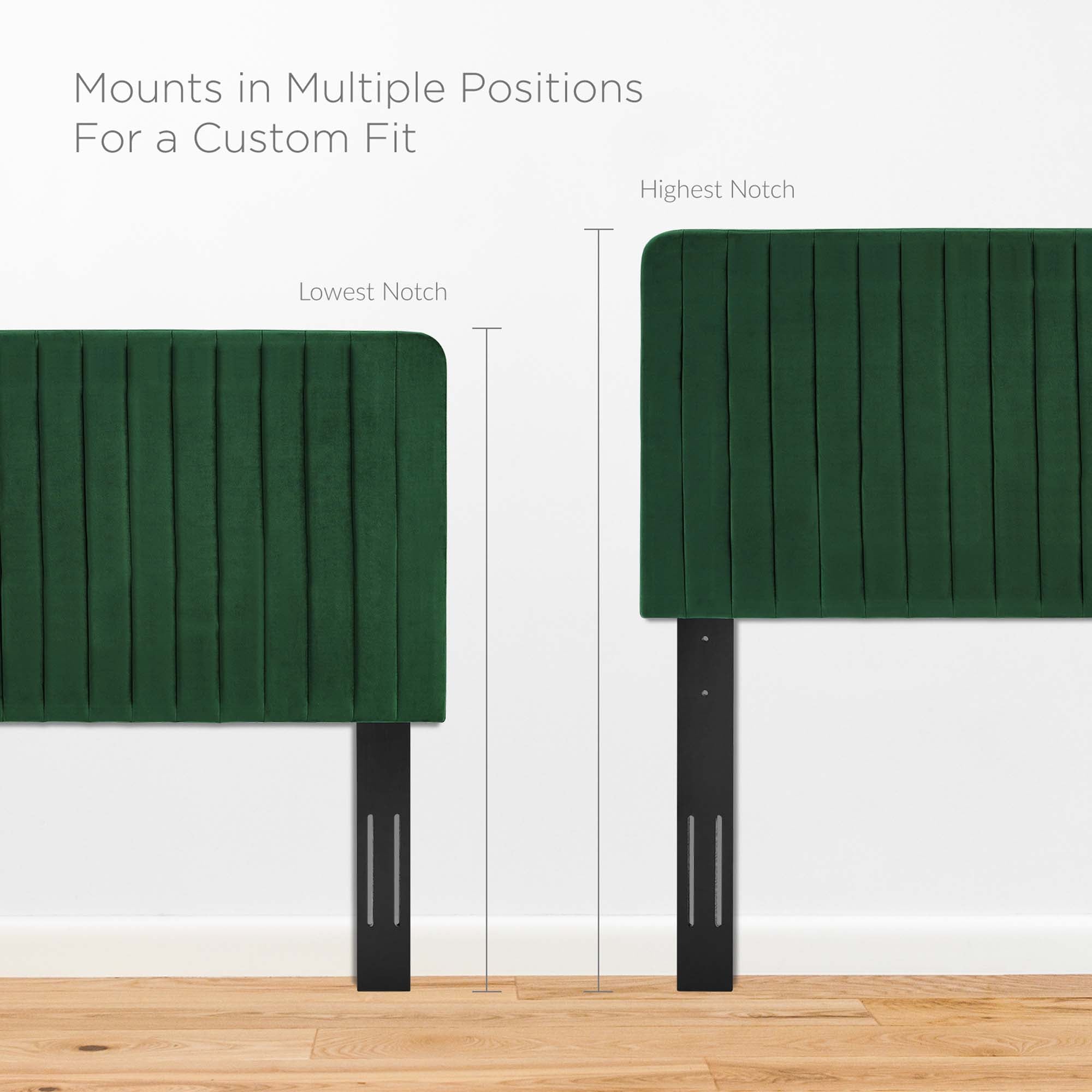 Modway Milenna Channel Tufted Performance Velvet Twin Headboard