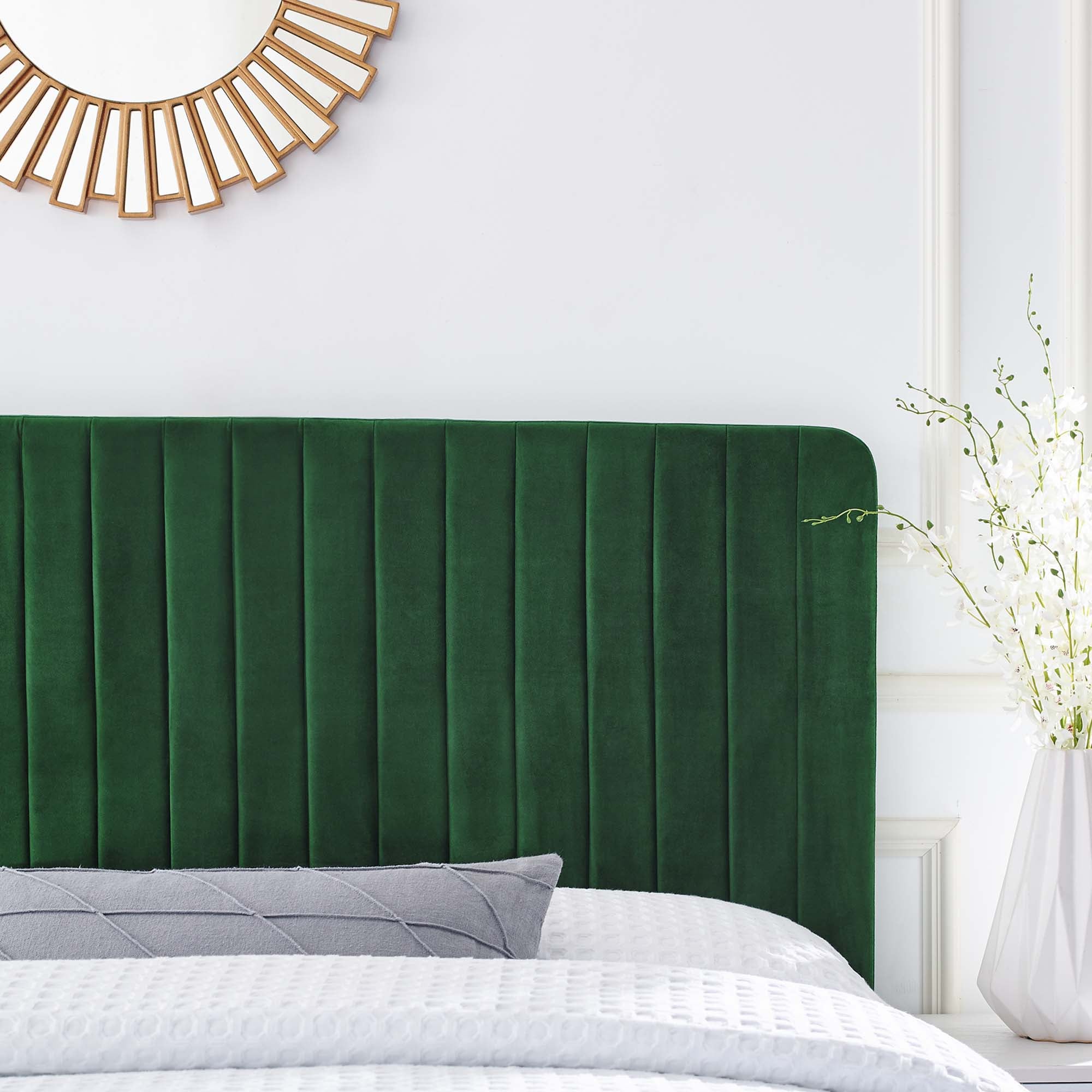 Modway Milenna Channel Tufted Performance Velvet Twin Headboard