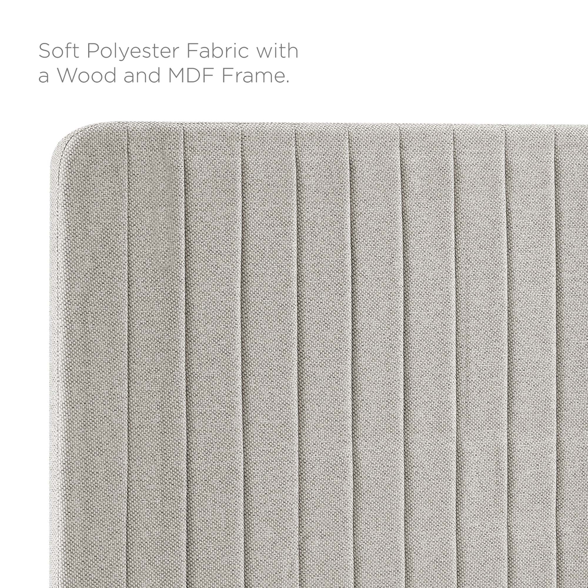 Modway Milenna Channel Tufted Upholstered Fabric Full/Queen Headboard