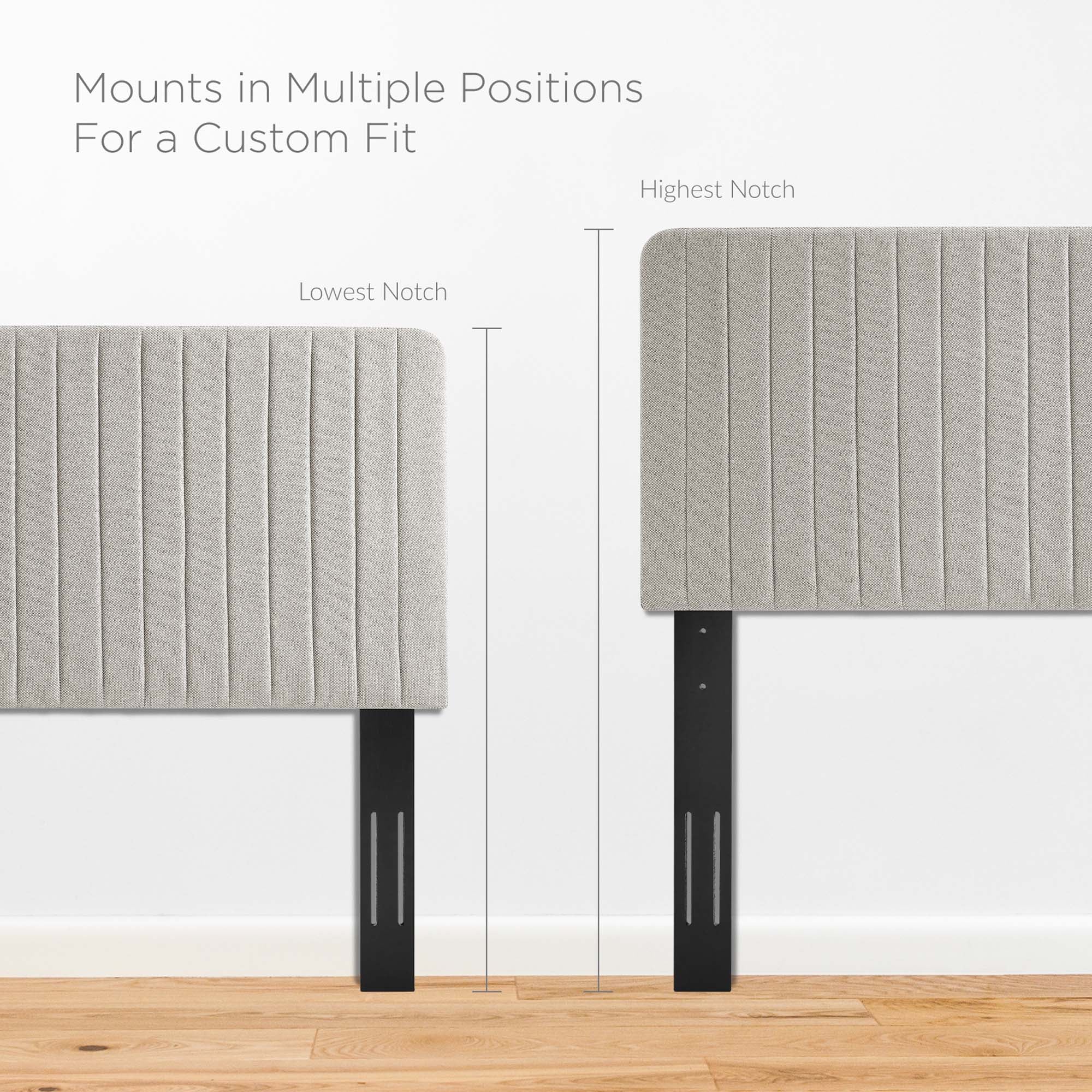 Modway Milenna Channel Tufted Upholstered Fabric Full/Queen Headboard