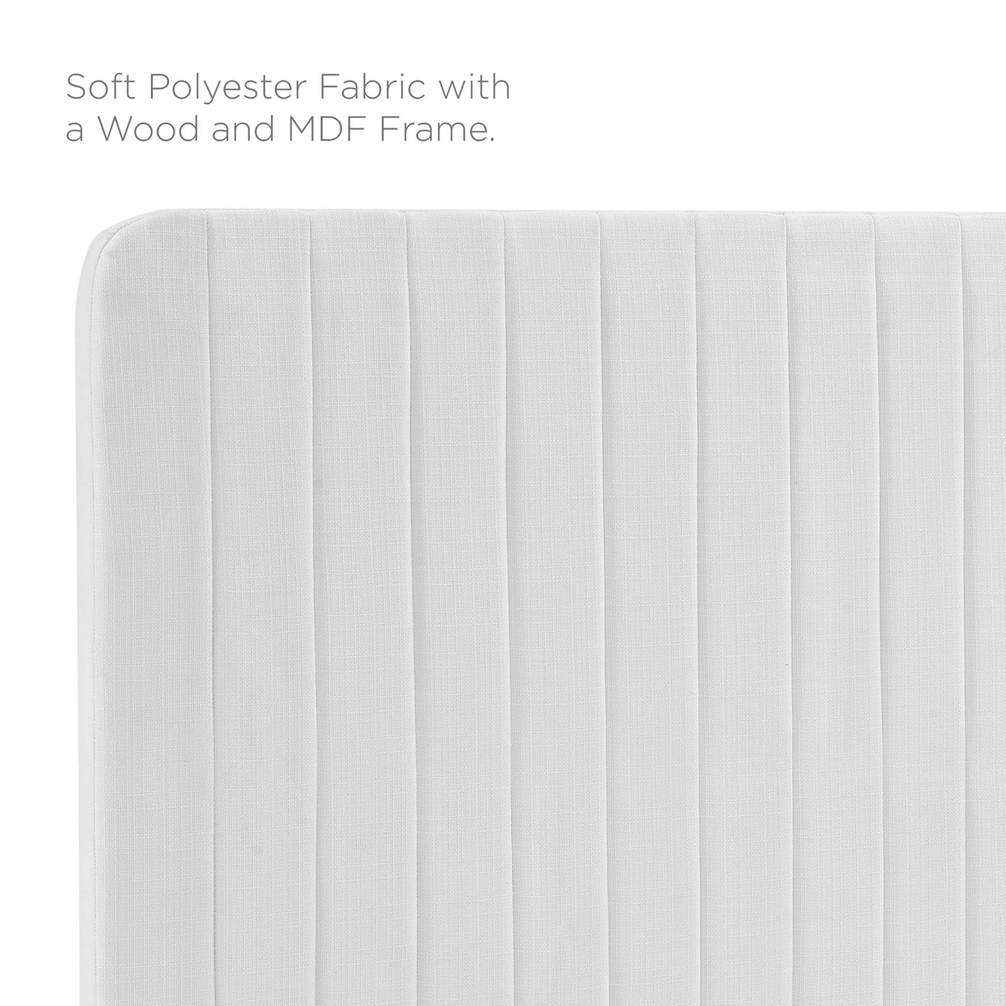 Modway Milenna Channel Tufted Upholstered Fabric Full/Queen Headboard
