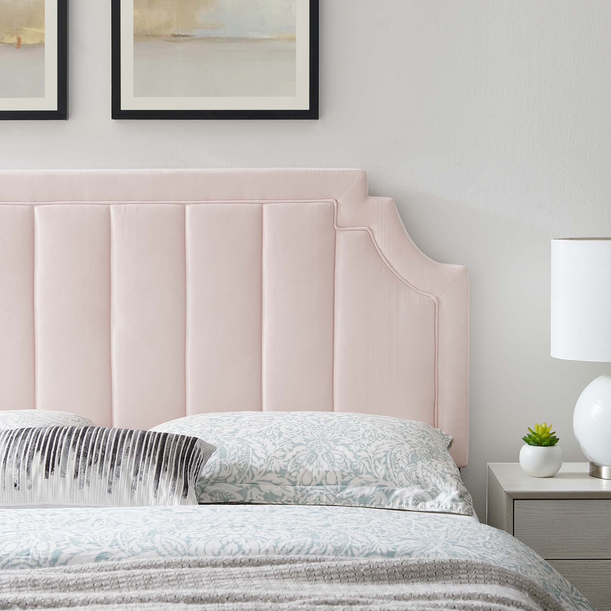 Modway Alyona Channel Tufted Performance Velvet Twin Headboard
