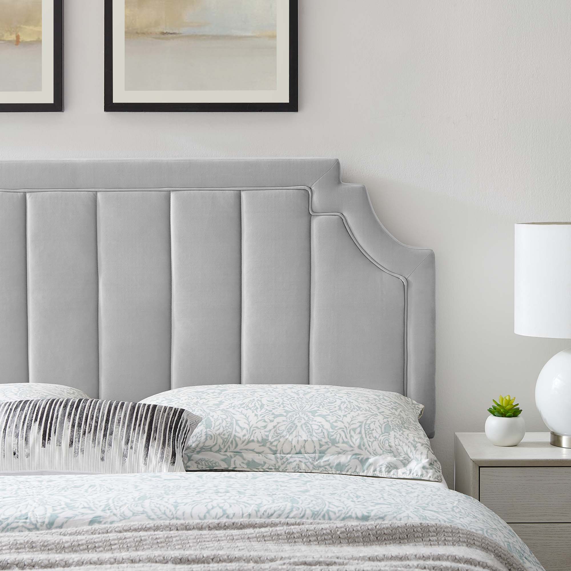 Modway Alyona Channel Tufted Performance Velvet Full/Queen Headboard
