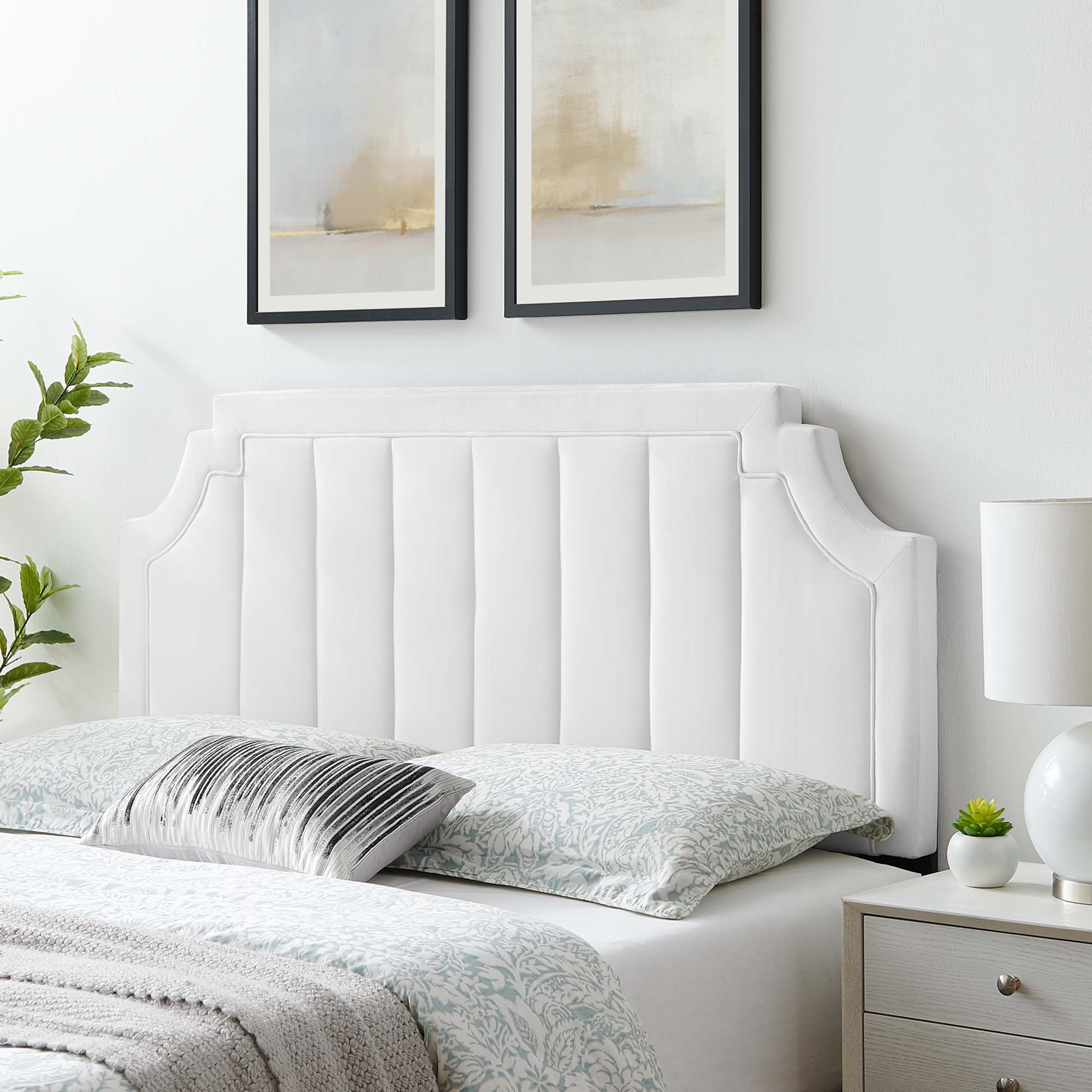 Modway Alyona Channel Tufted Performance Velvet Full/Queen Headboard