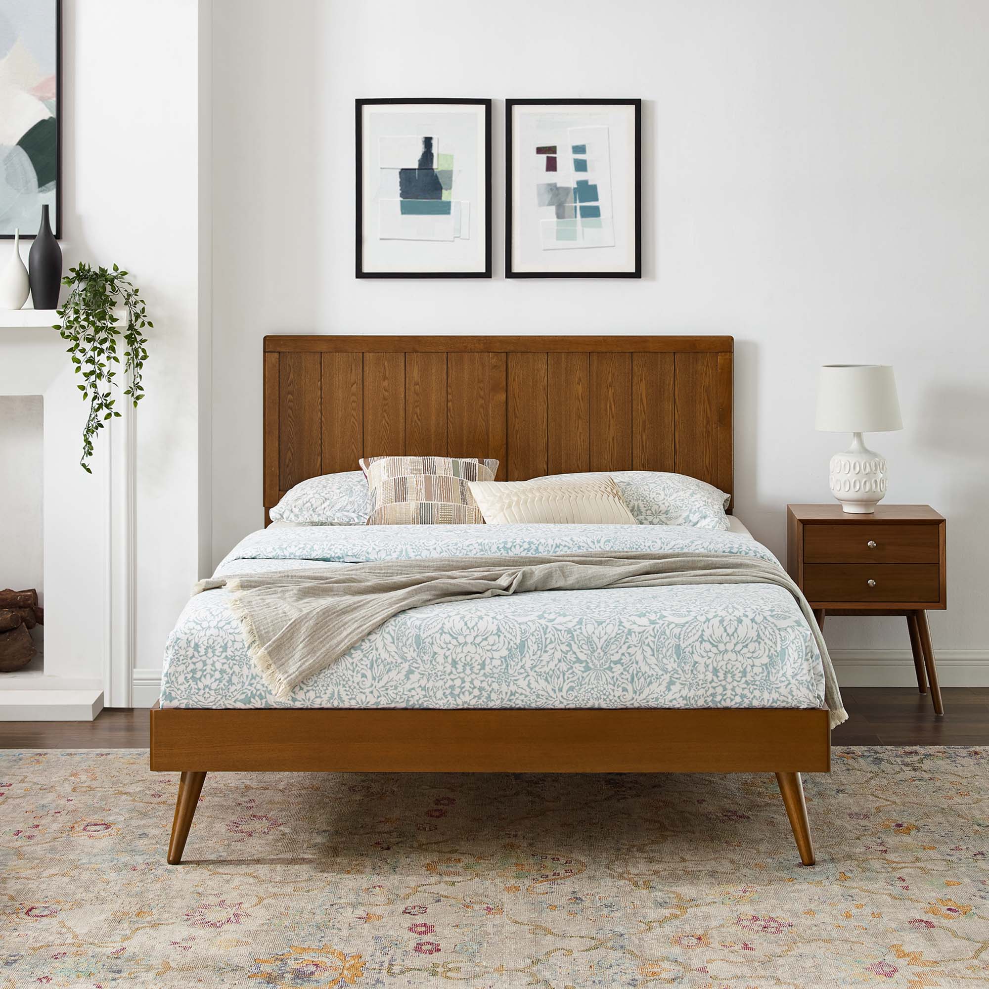 Modway Alana Wood Queen Platform Bed With Splayed Legs