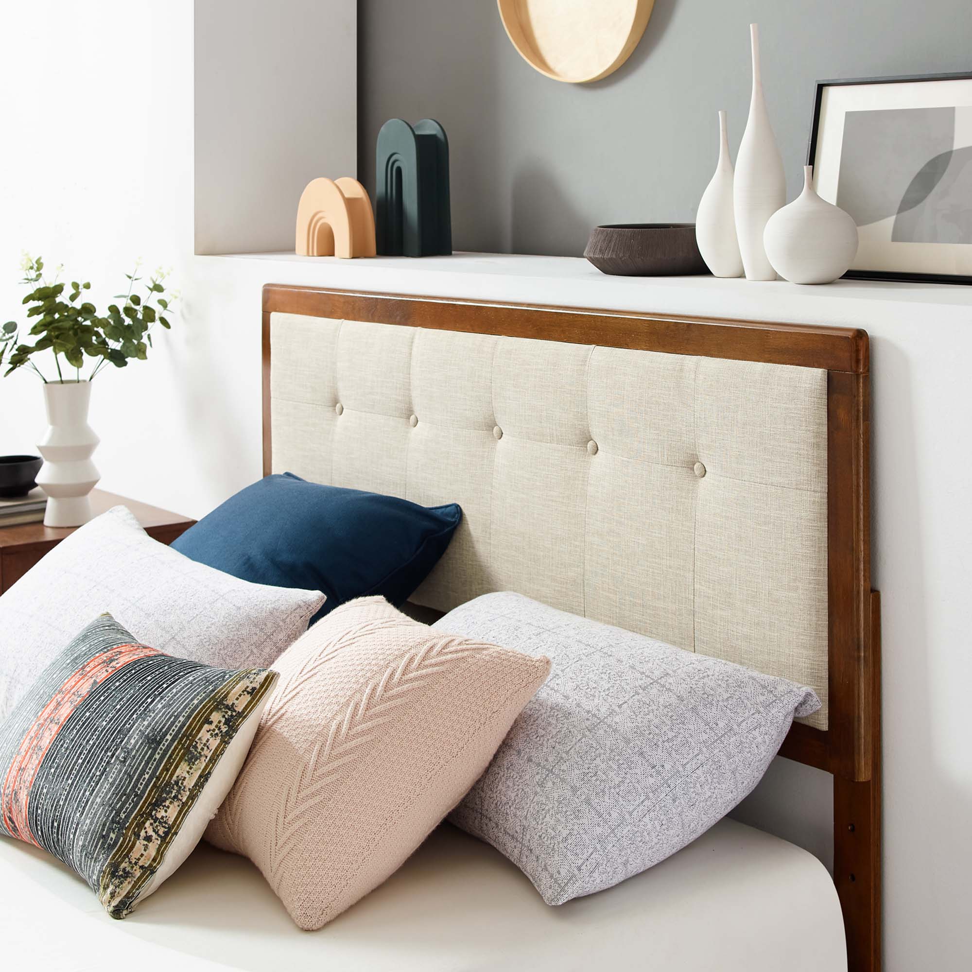 Modway Willow Wood Queen Platform Bed With Angular Frame