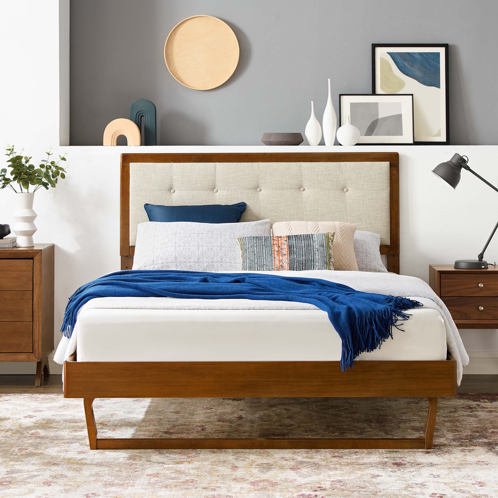 Modway Willow Wood Queen Platform Bed With Angular Frame