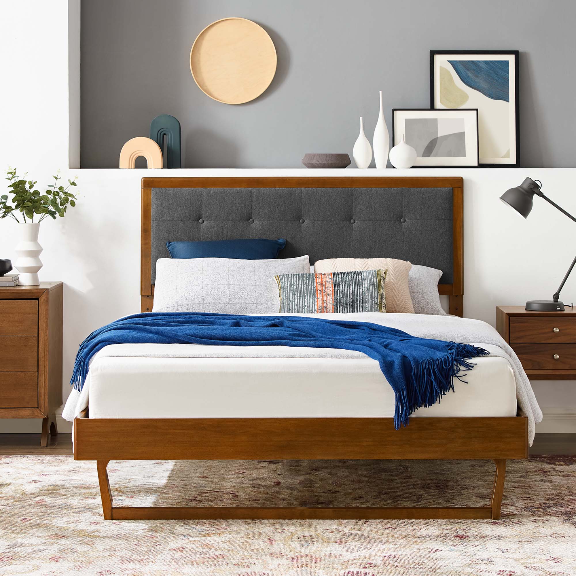 Modway Willow Wood Queen Platform Bed With Angular Frame