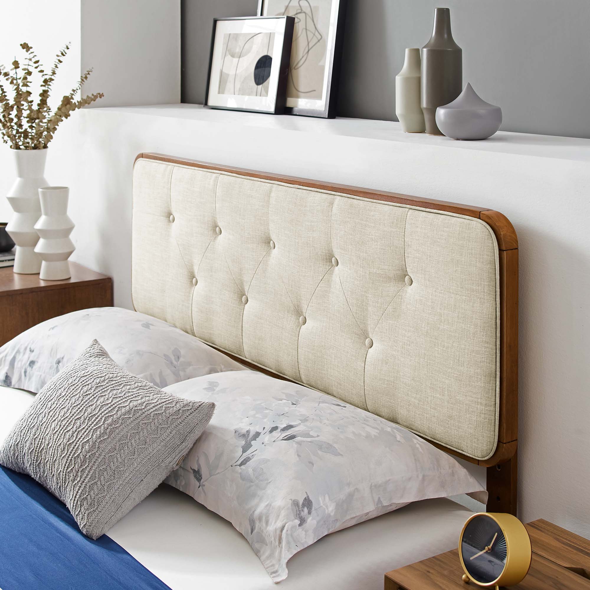 Modway Bridgette Wood Queen Platform Bed With Angular Frame