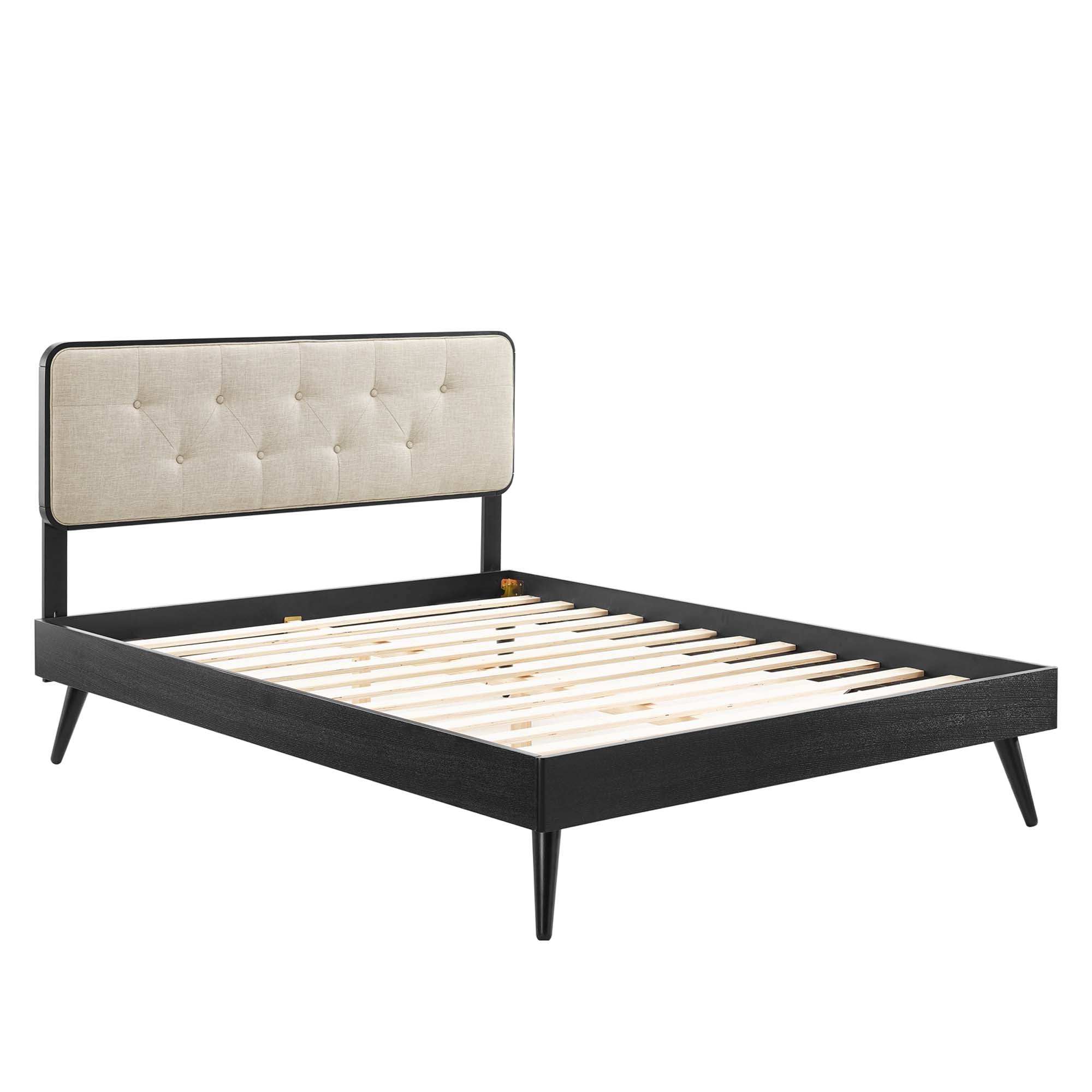Modway Bridgette Wood Queen Platform Bed With Splayed Legs