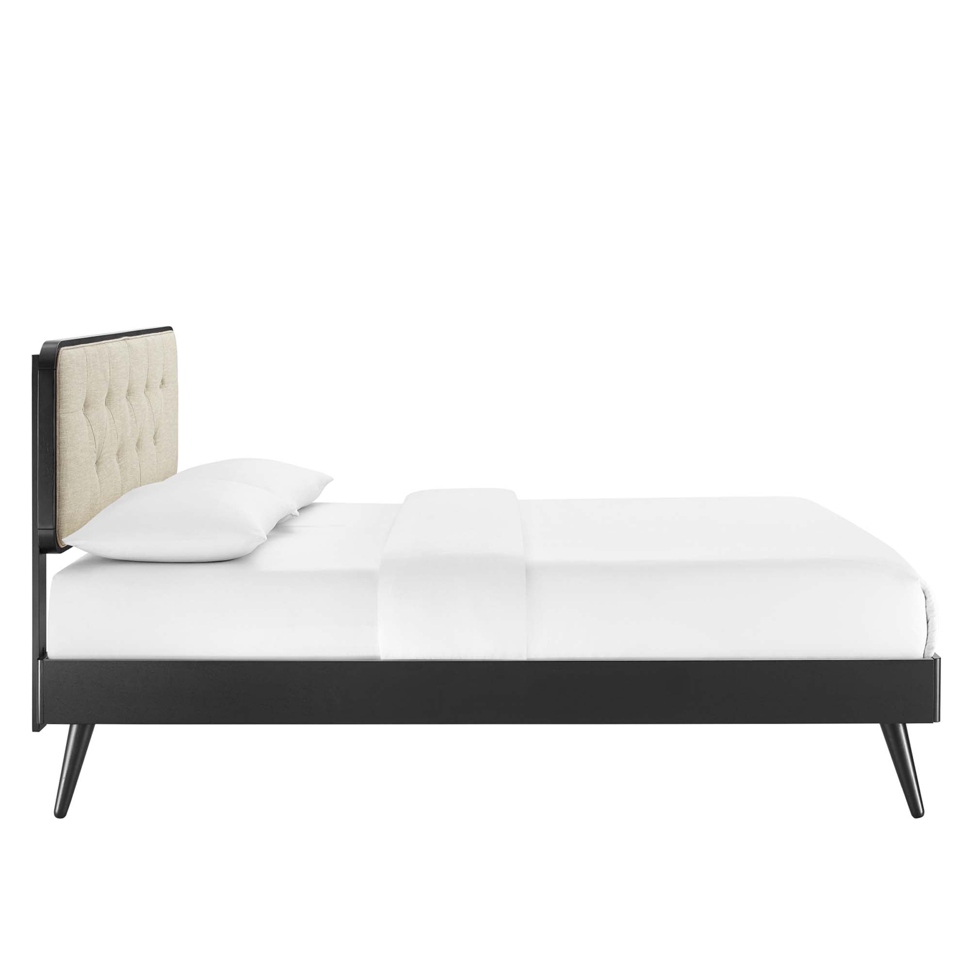 Modway Bridgette Wood Queen Platform Bed With Splayed Legs