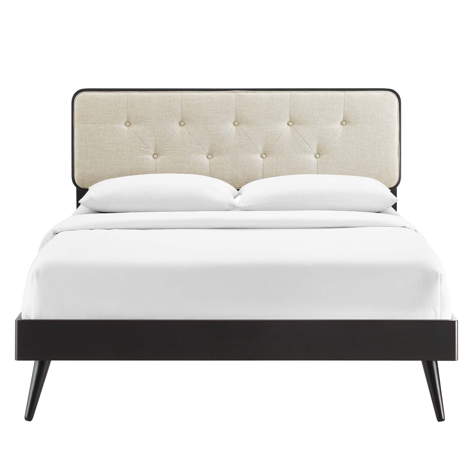 Modway Bridgette Wood Queen Platform Bed With Splayed Legs