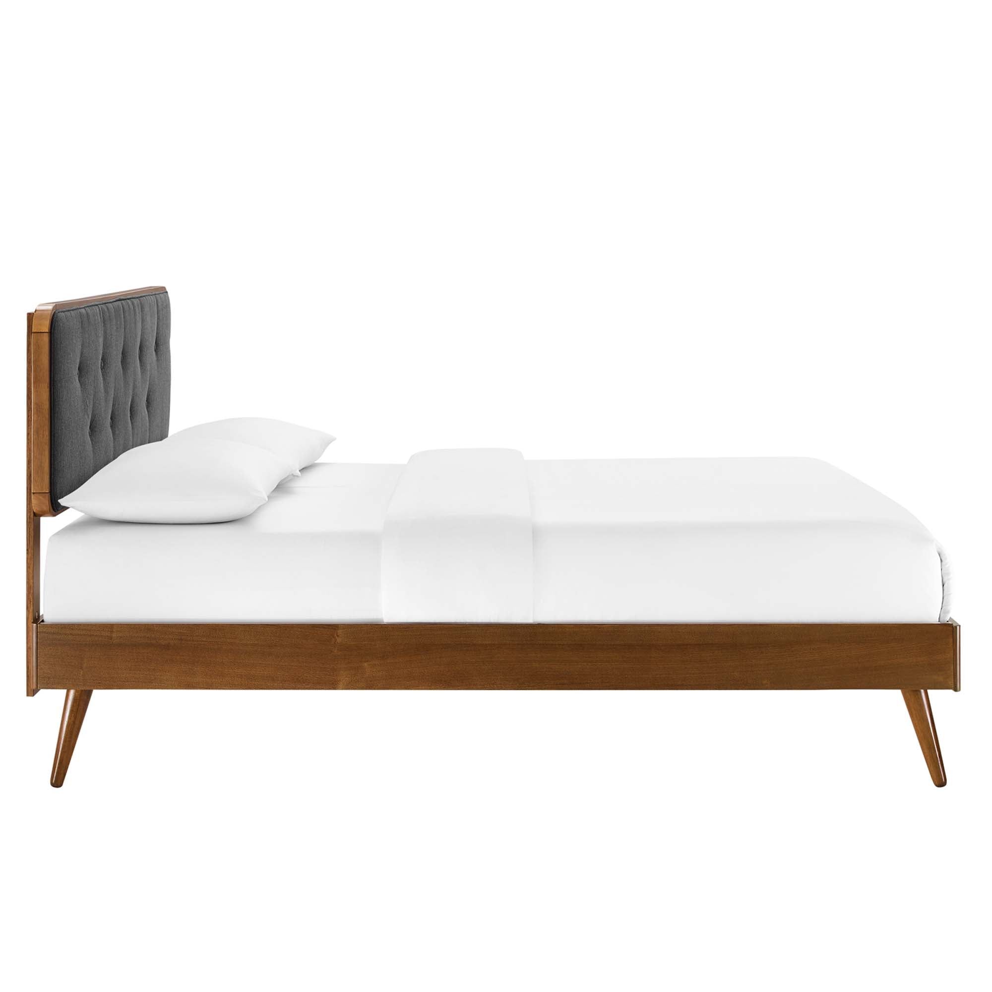 Modway Bridgette Wood Queen Platform Bed With Splayed Legs