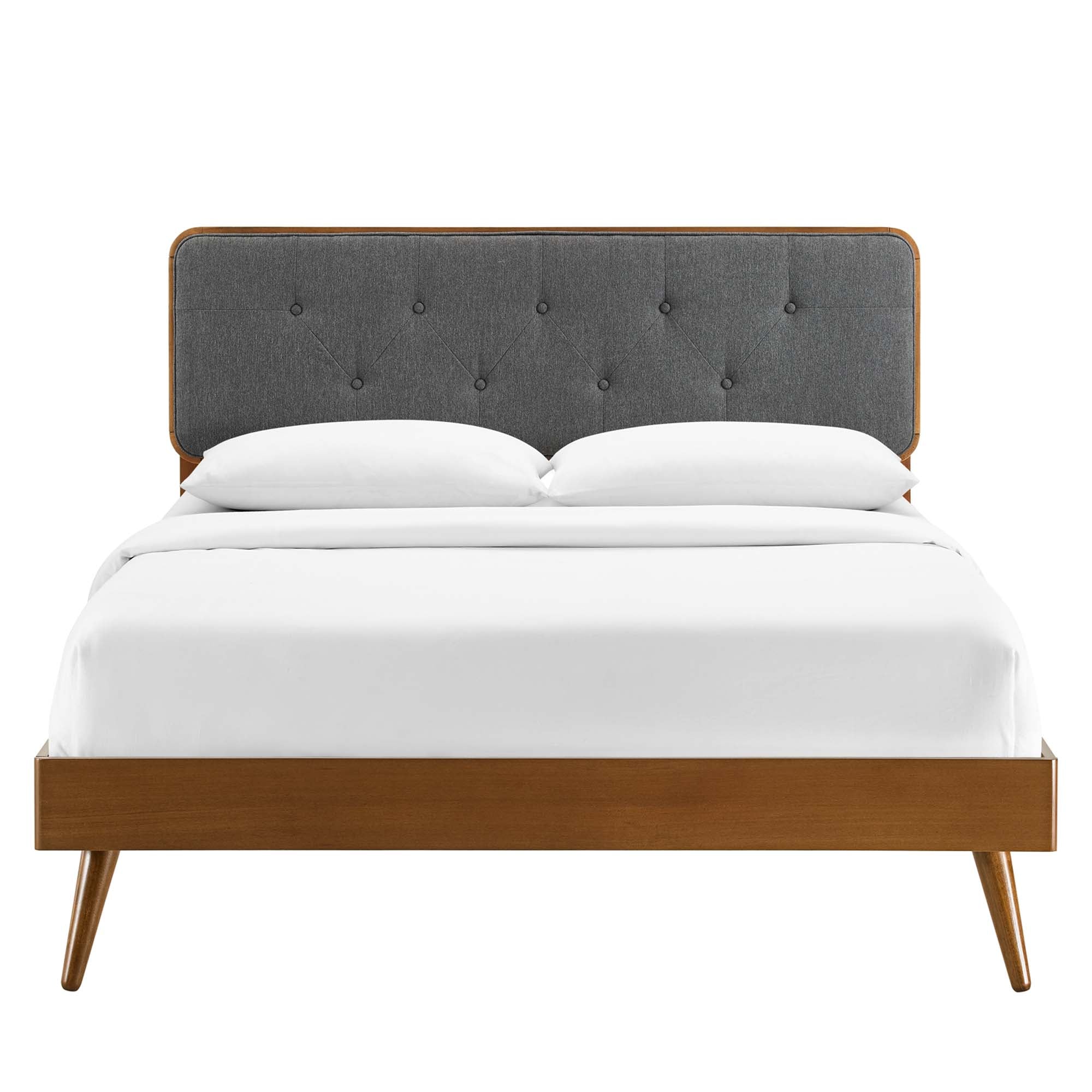 Modway Bridgette Wood Queen Platform Bed With Splayed Legs