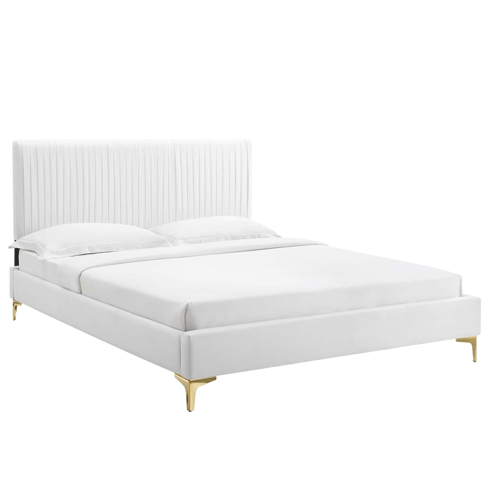 Modway Peyton Performance Velvet Queen Platform Bed