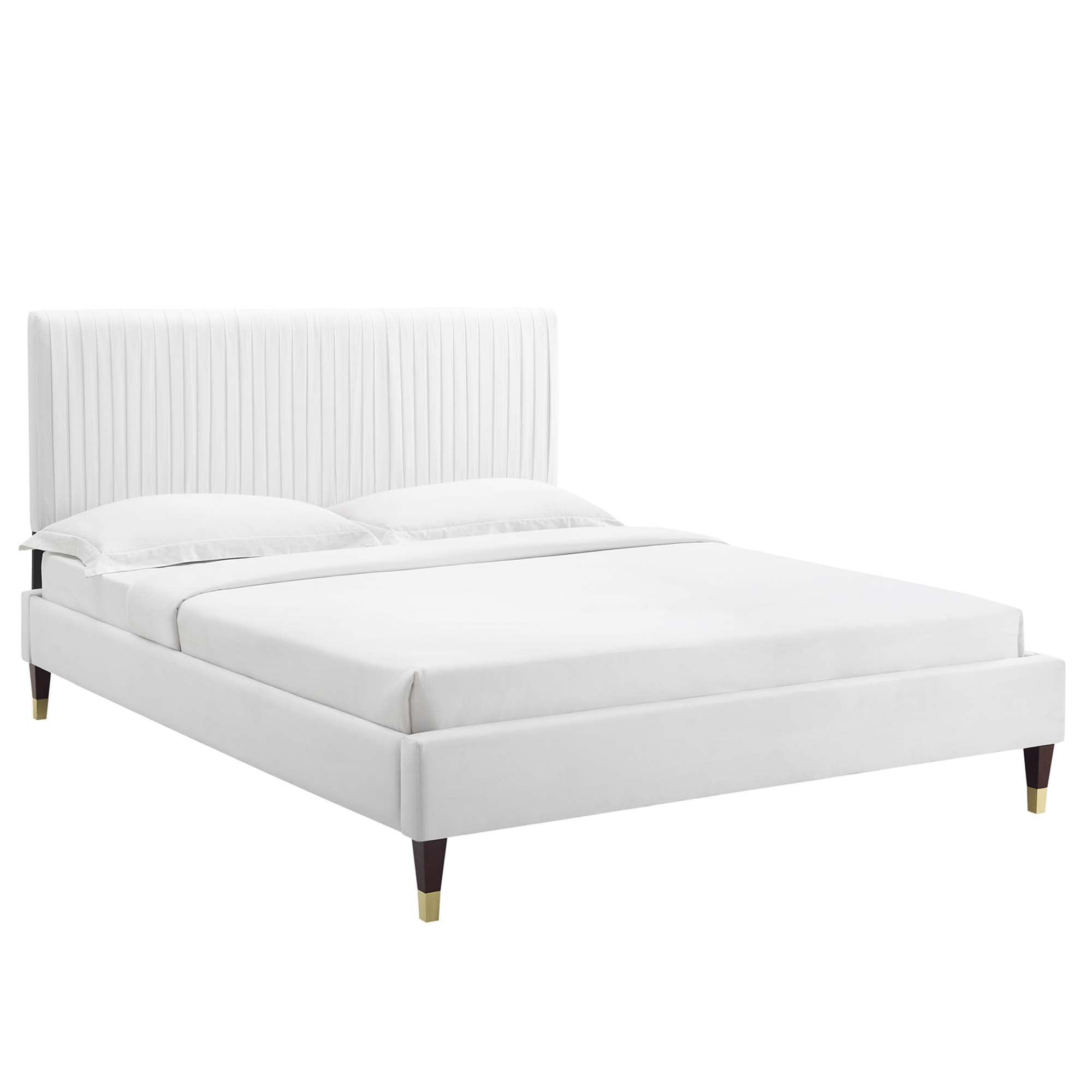 Modway Peyton Performance Velvet Queen Platform Bed
