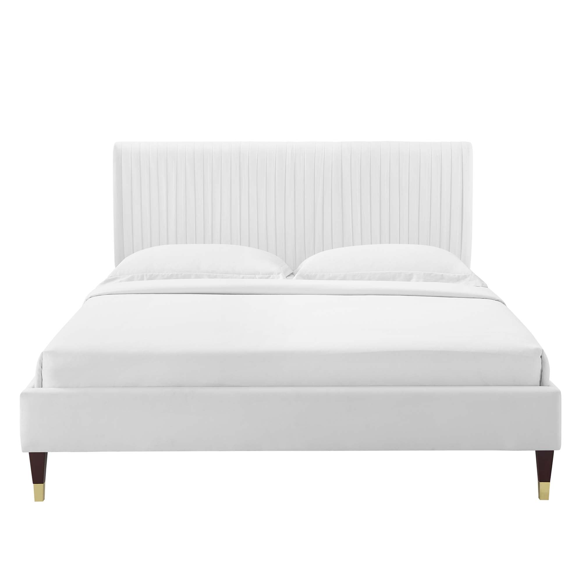 Modway Peyton Performance Velvet Queen Platform Bed