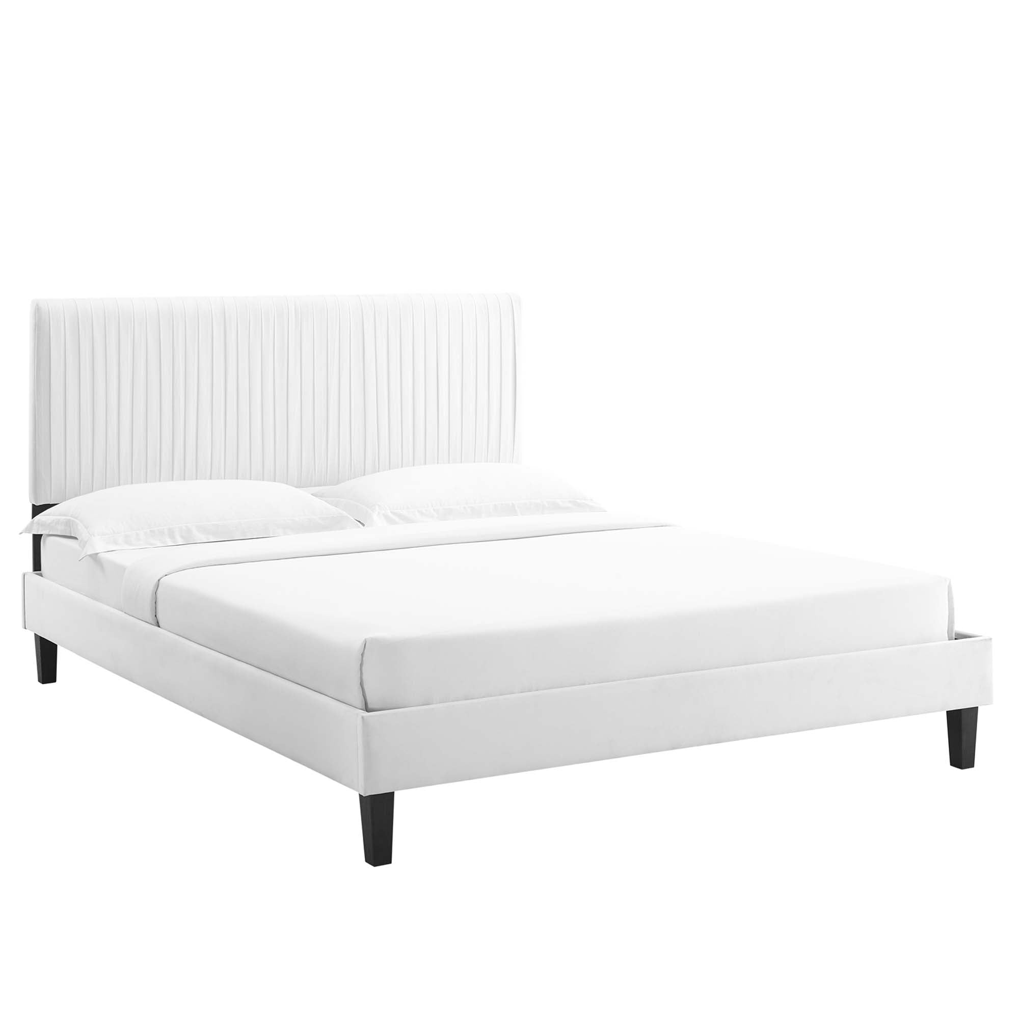 Modway Peyton Performance Velvet Queen Platform Bed