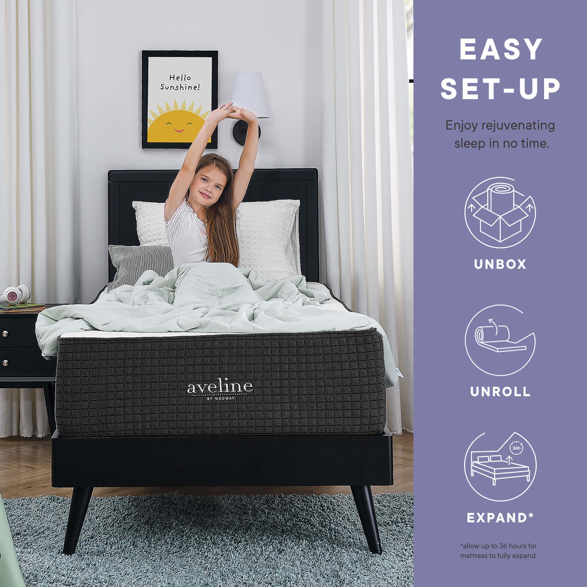 Modway Aveline 14" Memory Foam Twin Mattress