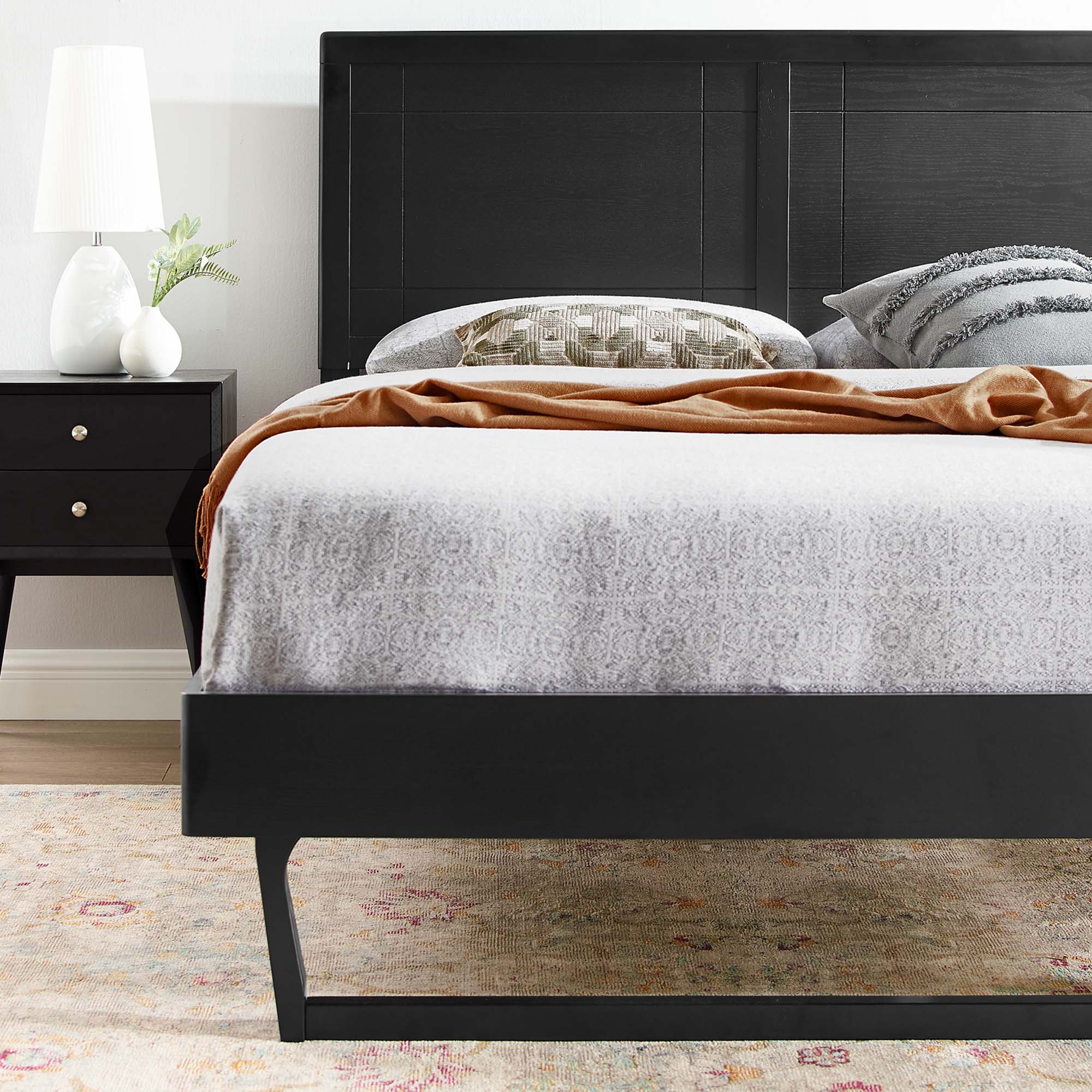 Modway Marlee Wood Full Platform Bed With Angular Frame