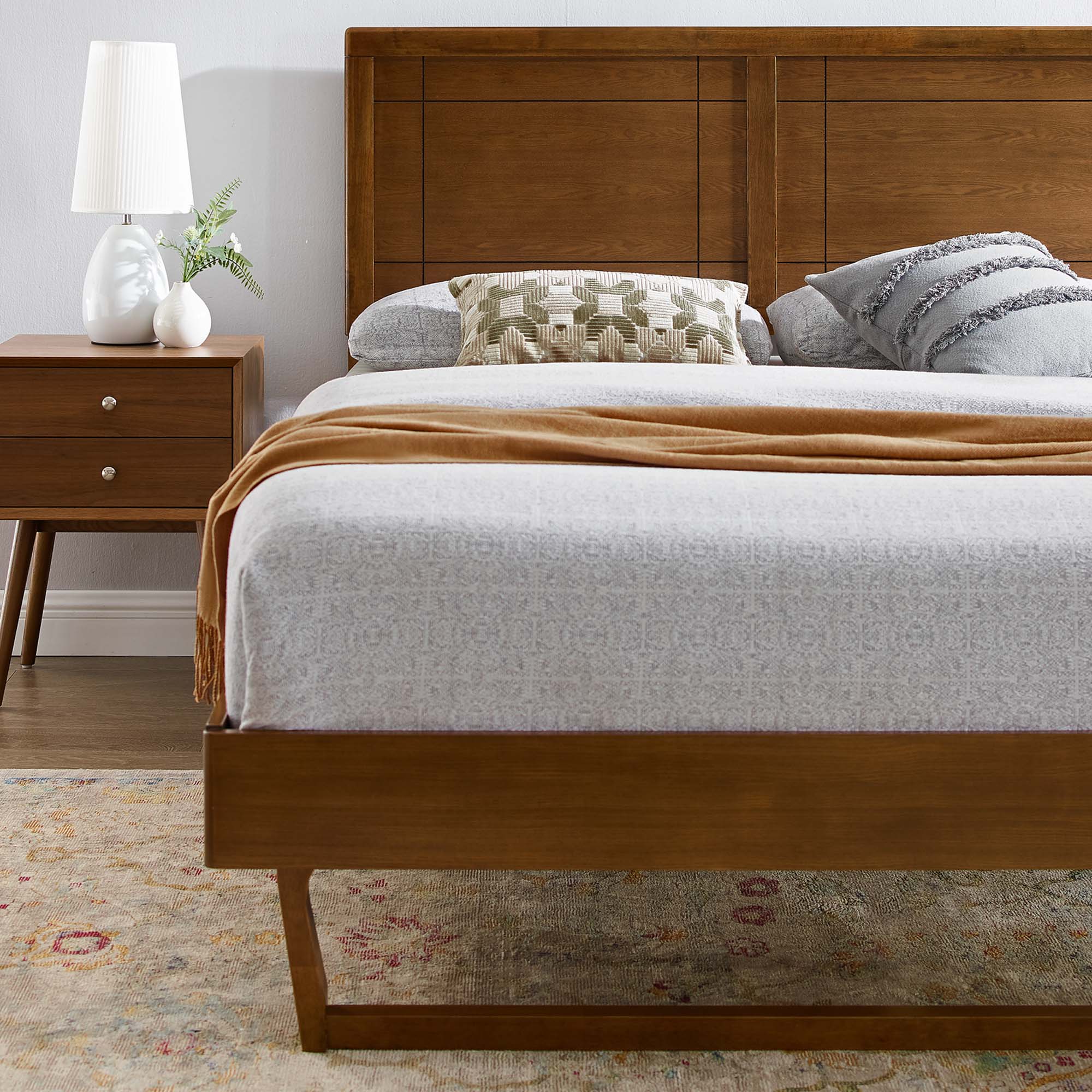Modway Marlee Wood Full Platform Bed With Angular Frame