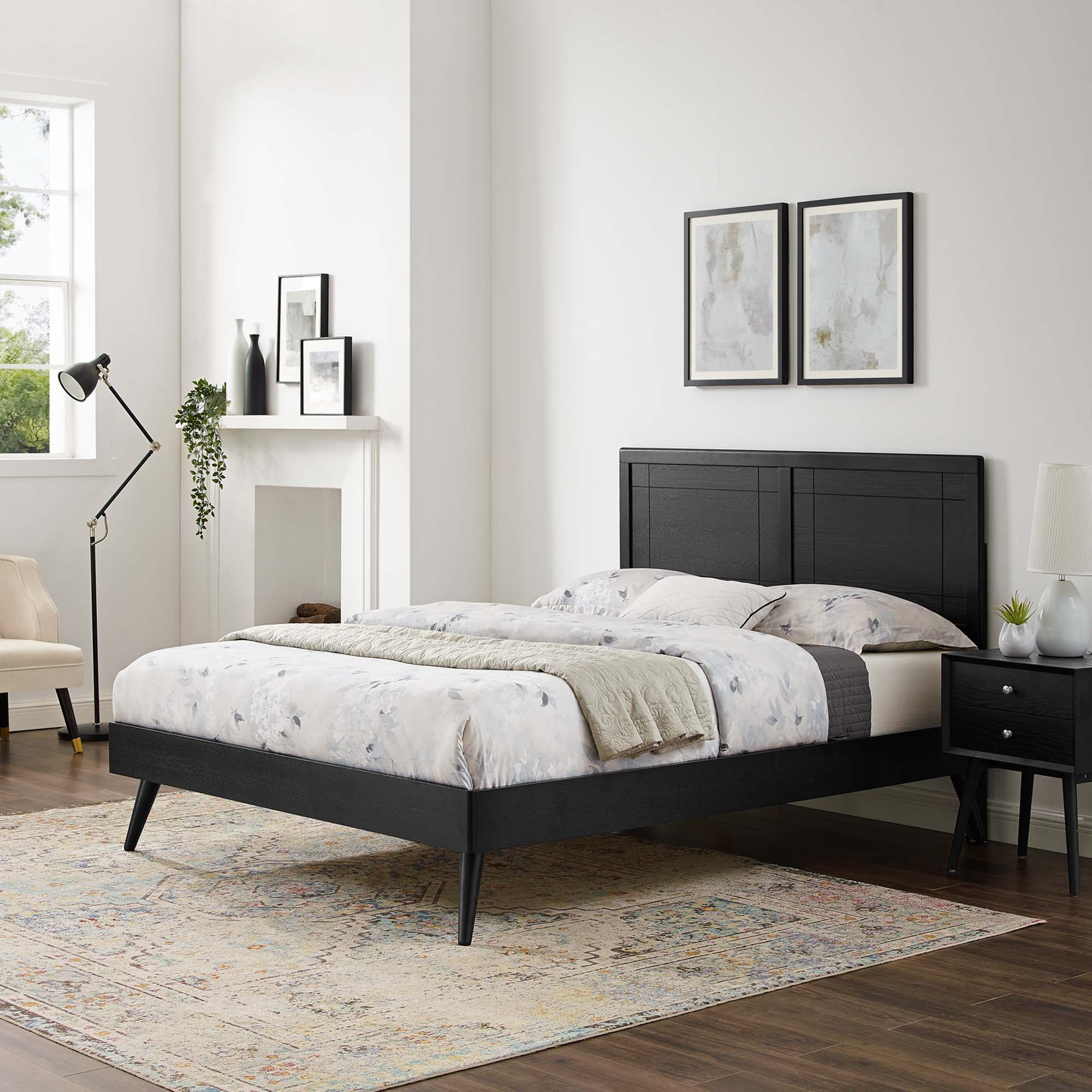 Modway Marlee Wood Full Platform Bed With Splayed Legs