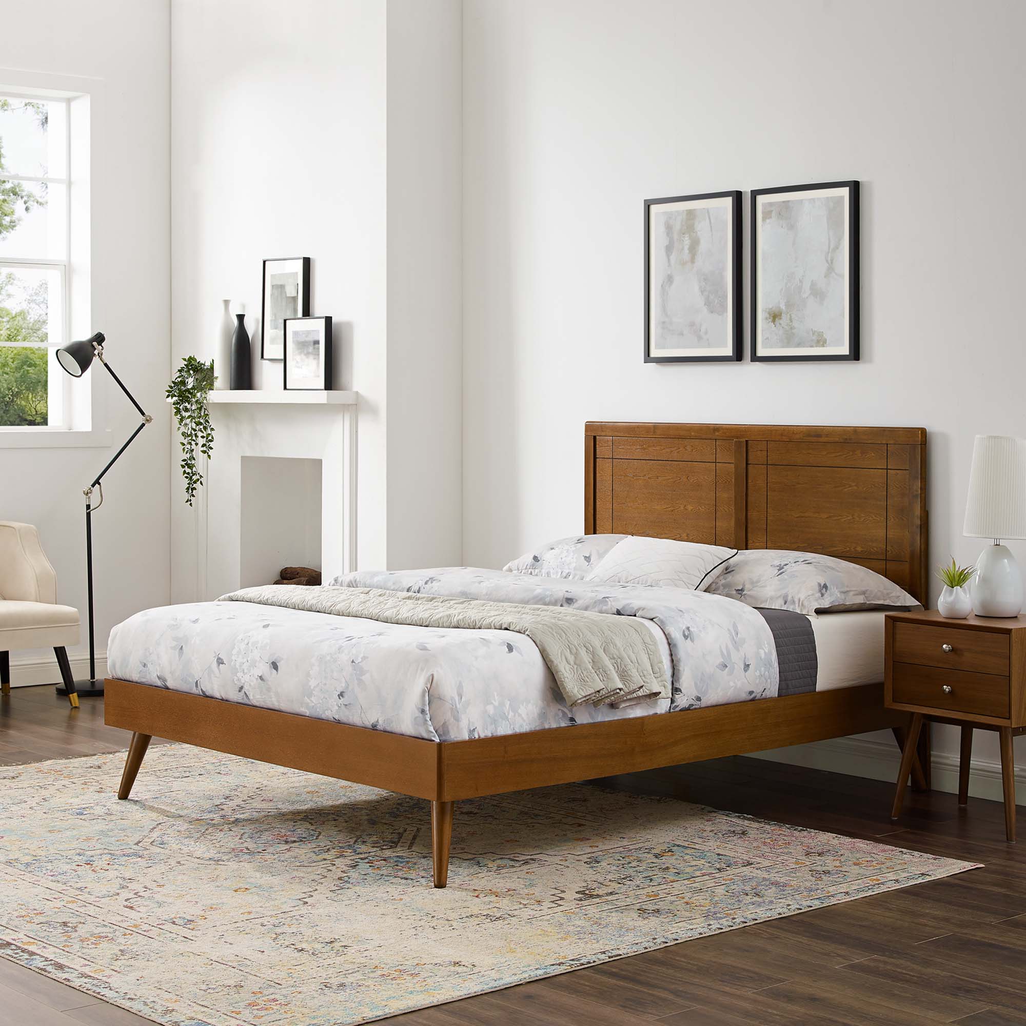Modway Marlee Wood Twin Platform Bed With Splayed Legs