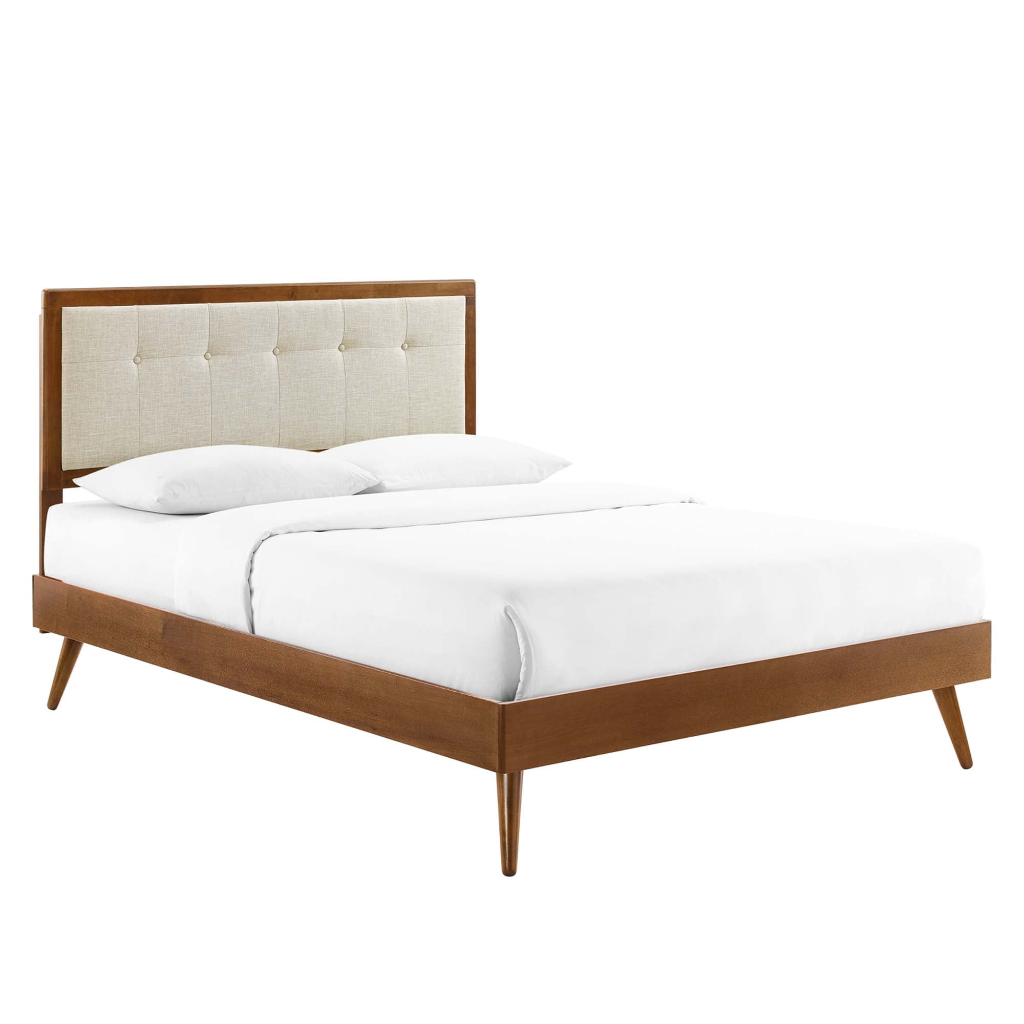 Modway Willow Wood Full Platform Bed With Splayed Legs