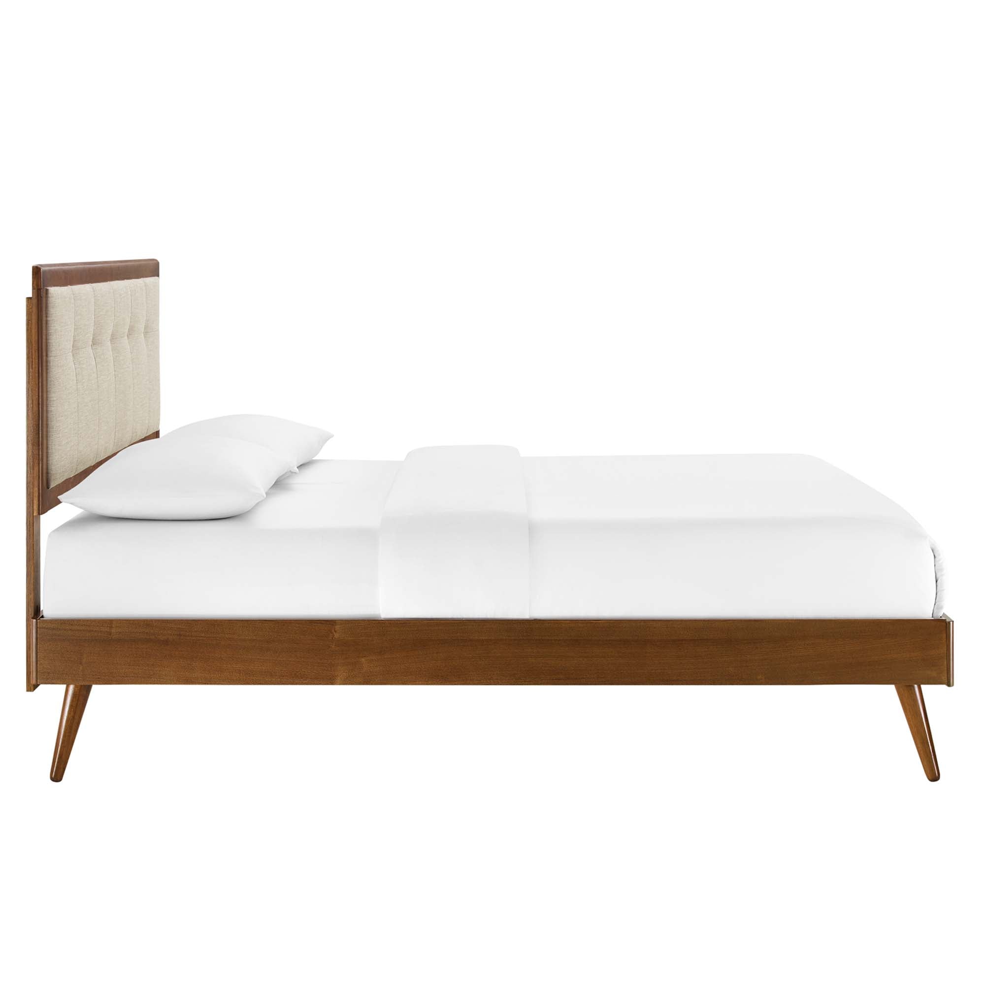 Modway Willow Wood Full Platform Bed With Splayed Legs